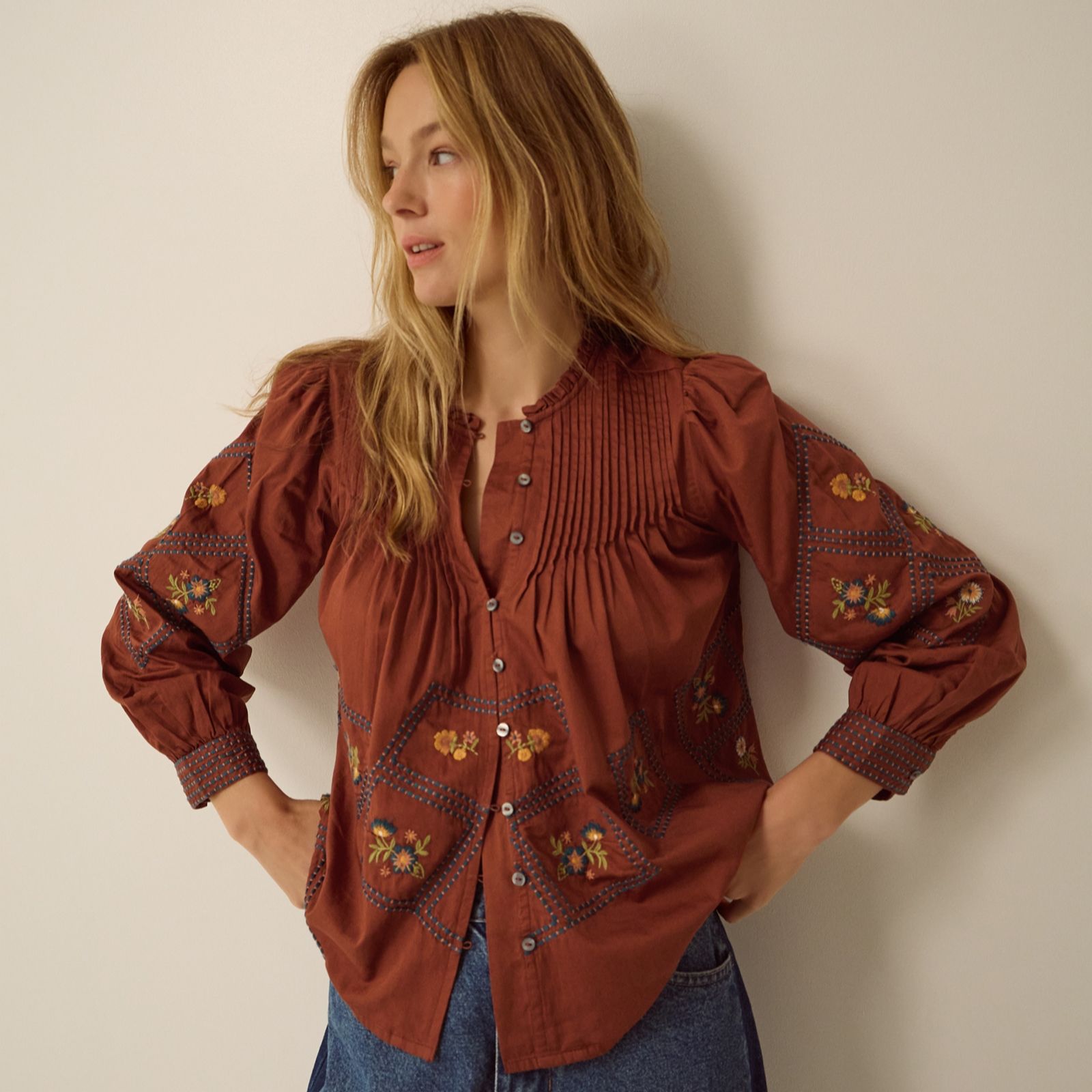 Monsoon Sadie Embroidered Shirt
