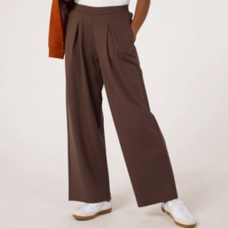 Denim & Co. Jersey Wide Leg Trousers Petite