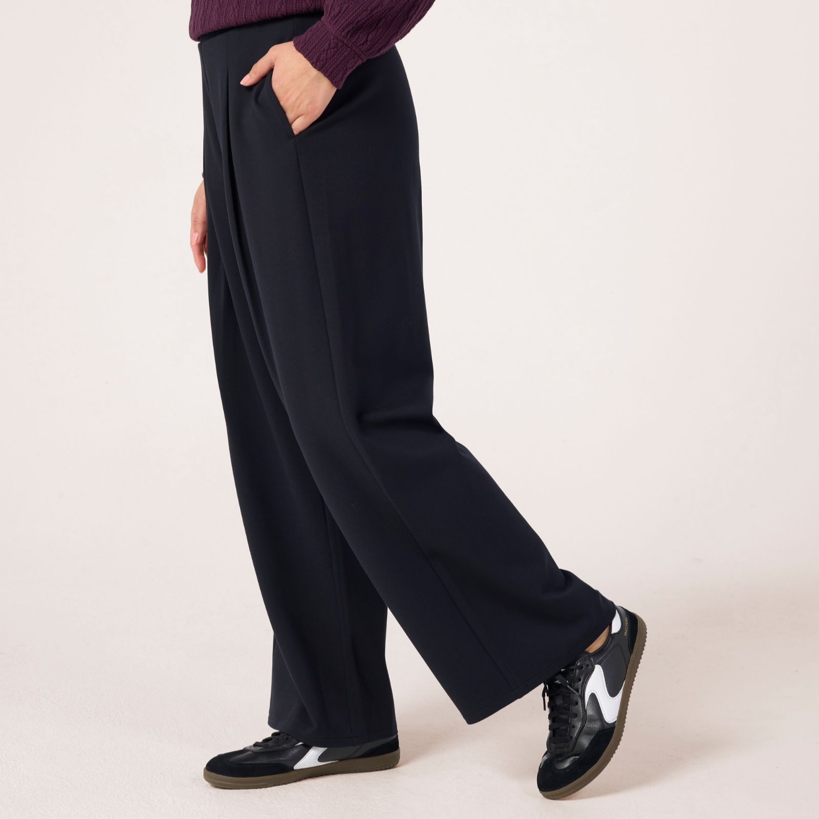 Denim & Co. Jersey Drawcord Trousers Petite