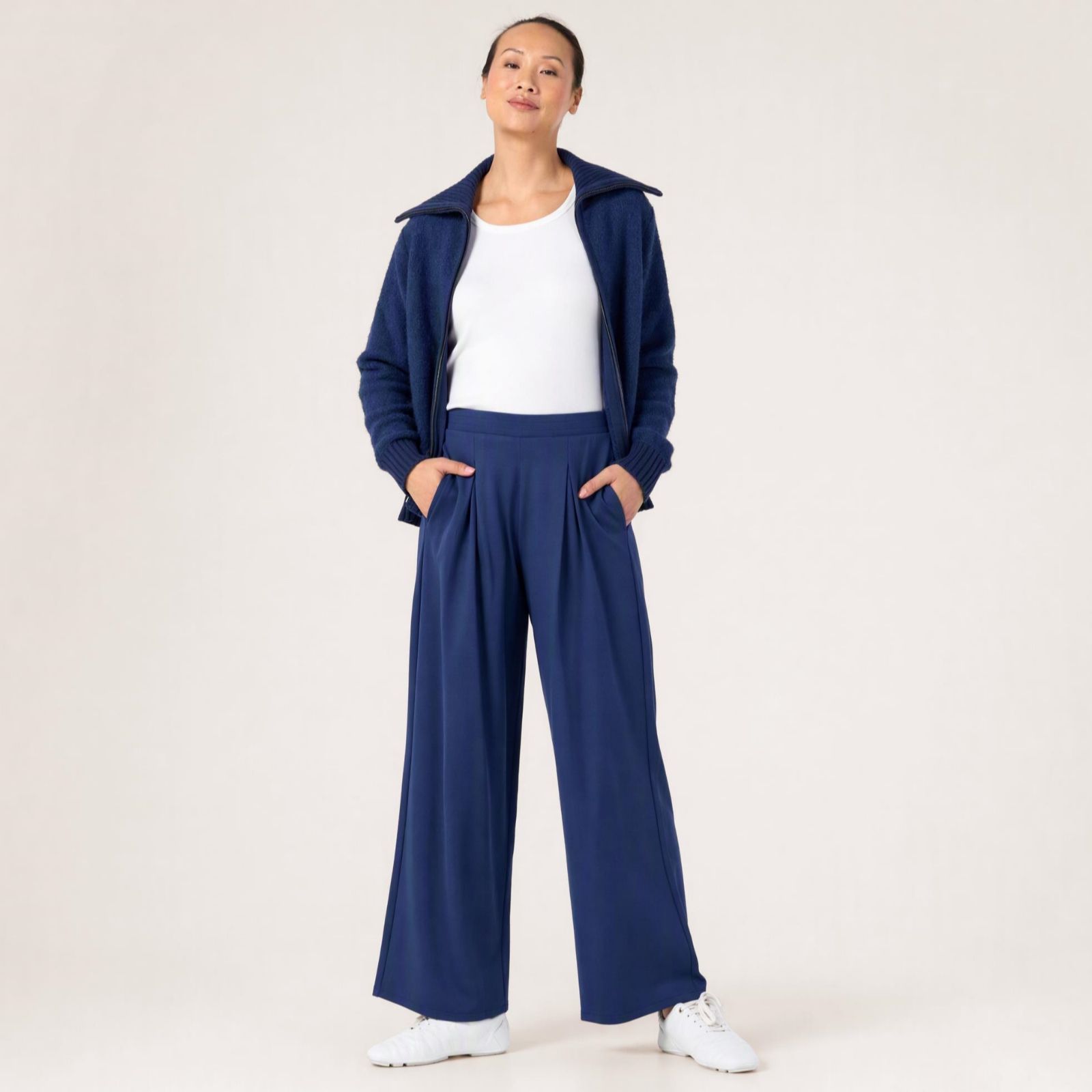 Denim & Co. Jersey Drawcord Trousers Petite