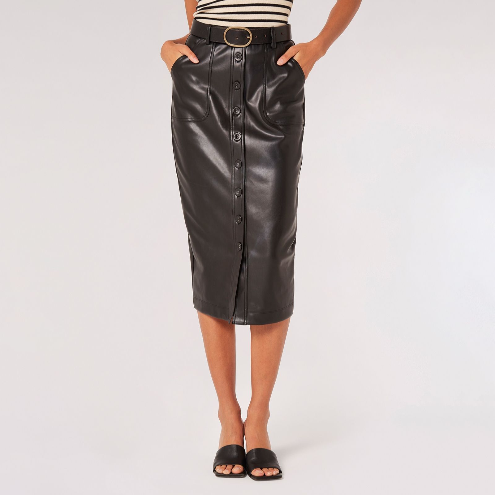 Long black pencil skirt qvc sale