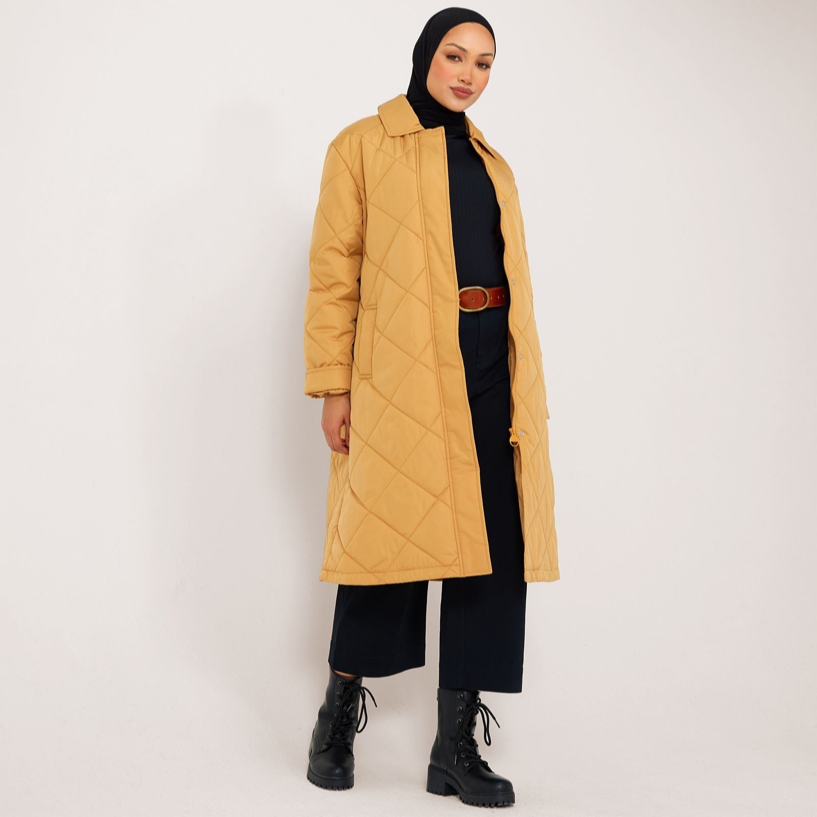 Padded trench coat online