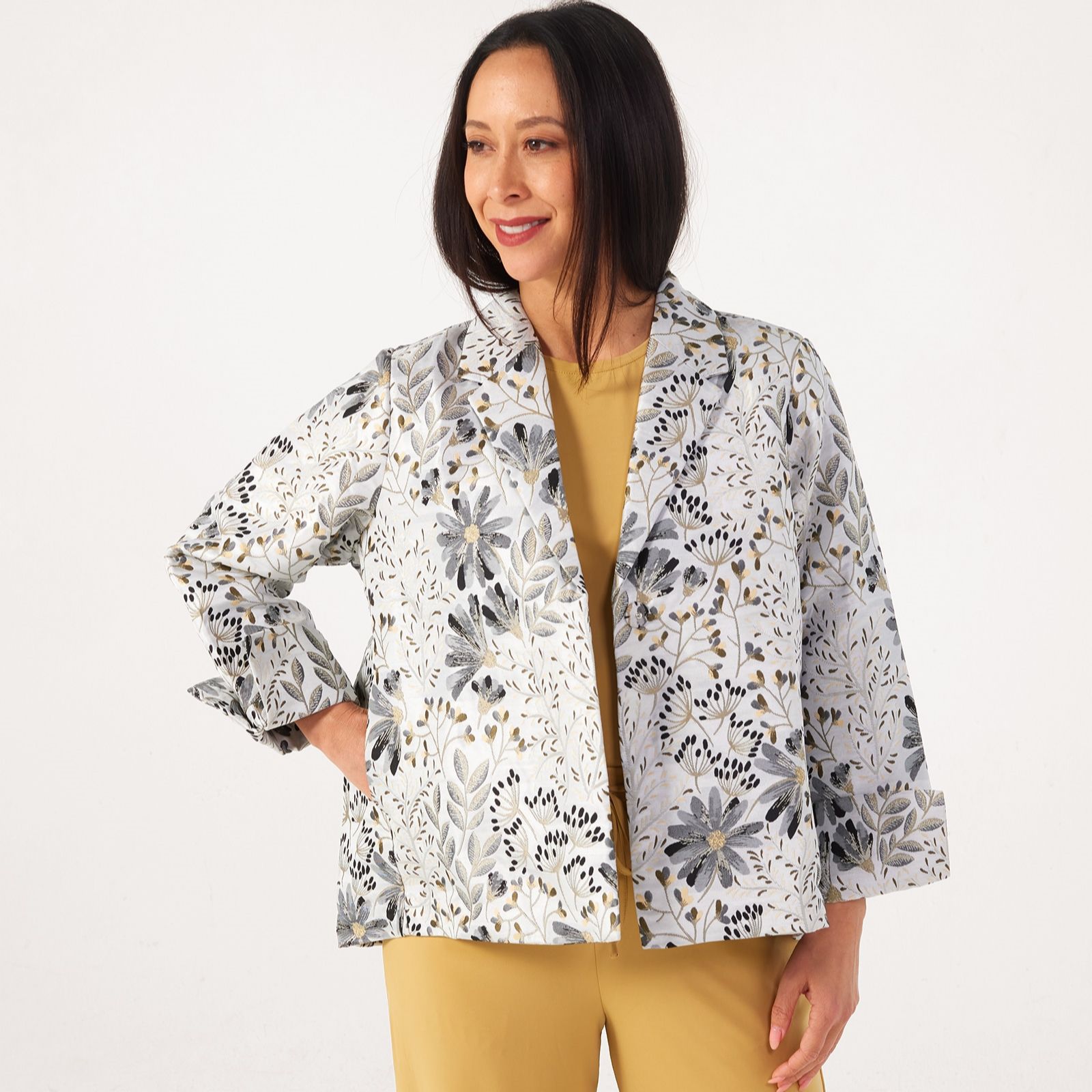 MarlaWynne Collection Jacquard Summer Light Jacket