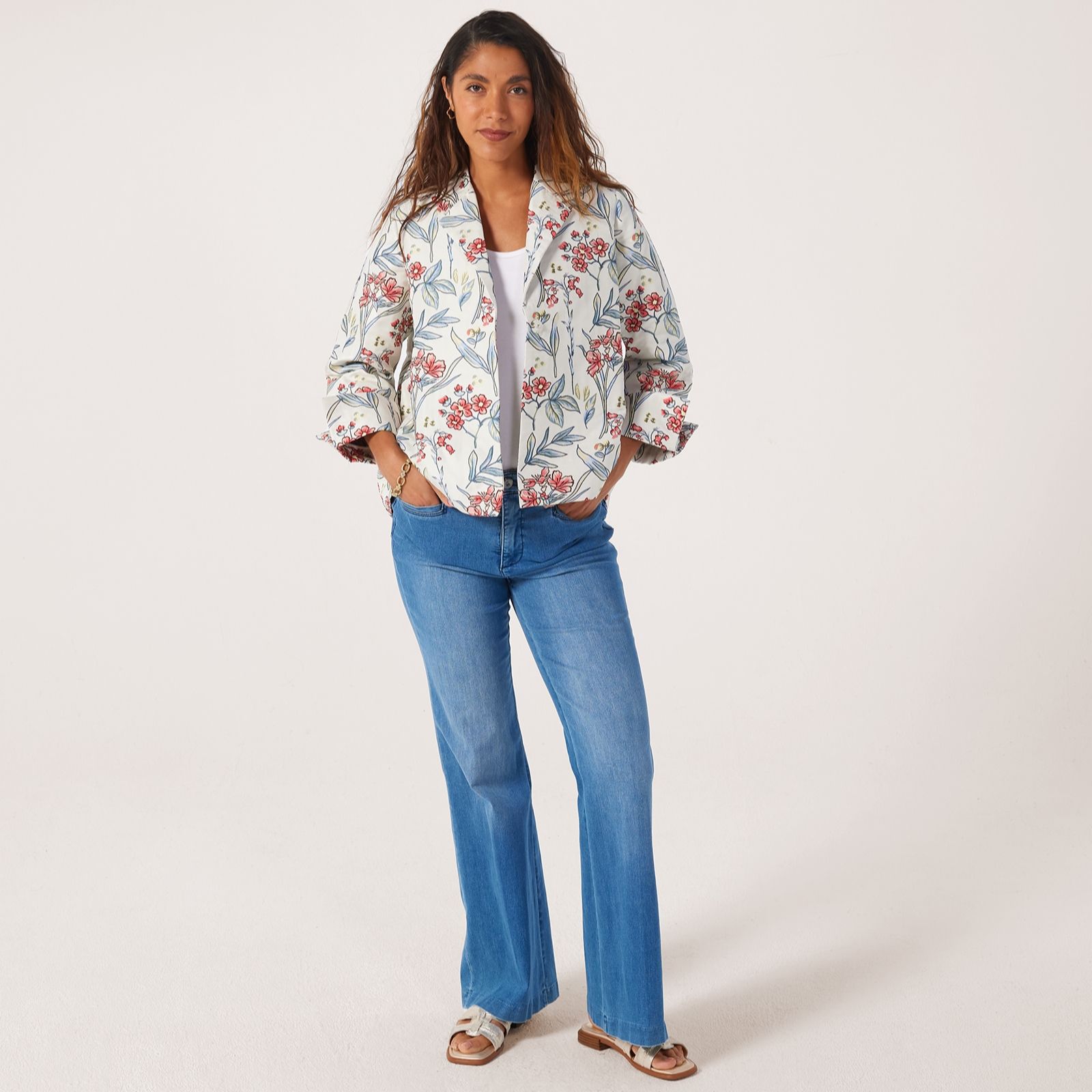MarlaWynne Collection Jacquard Summer Light Jacket