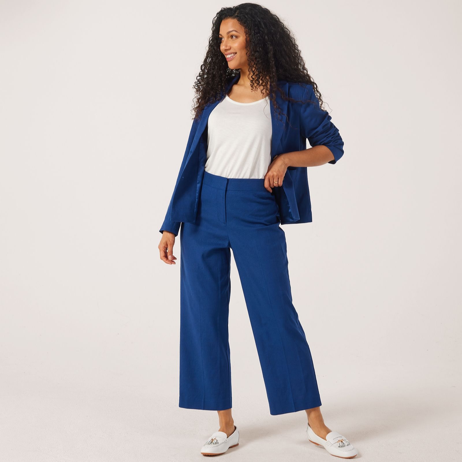 Ruth Langsford Linen Cropped Trouser Tall