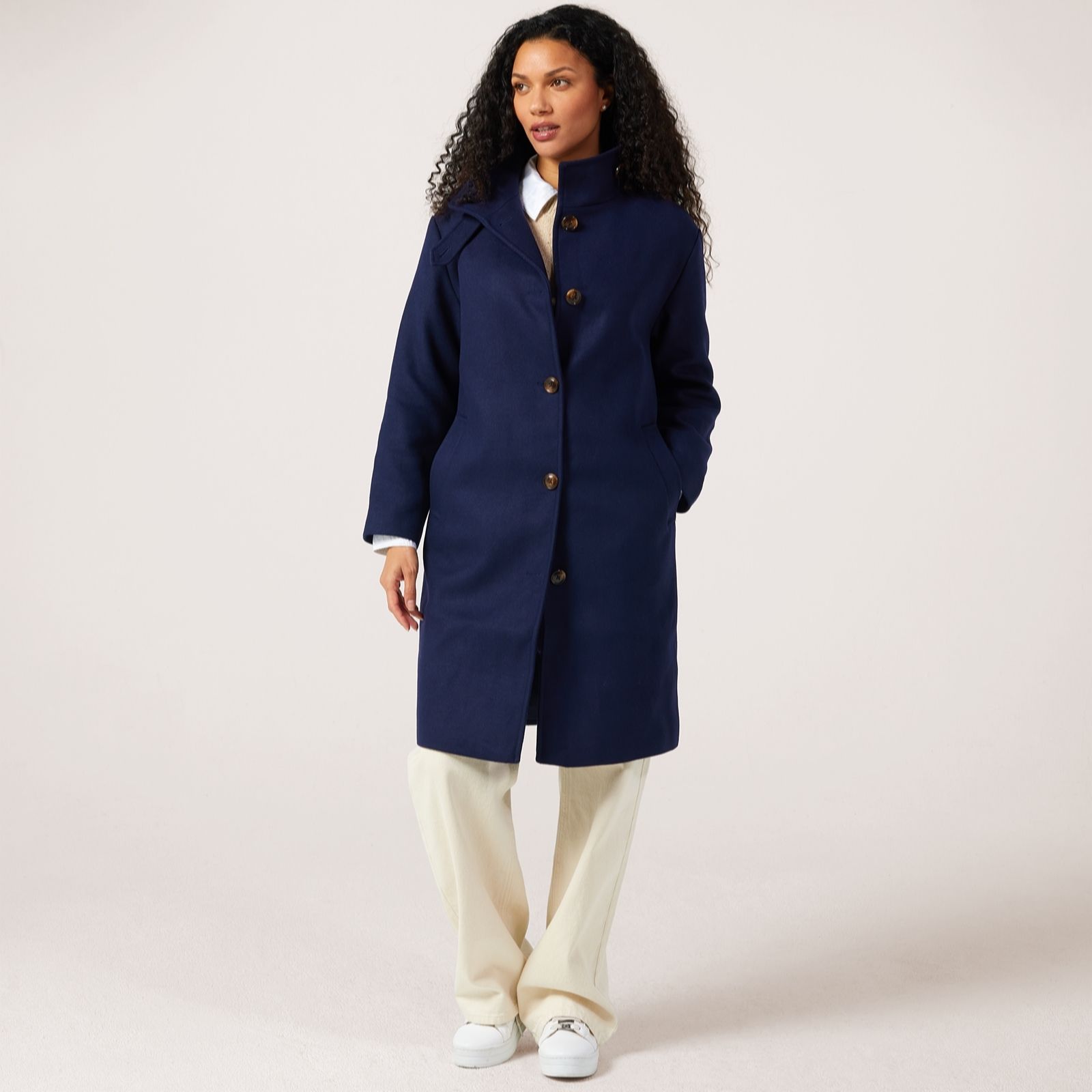  Centigrade Single Breasted Mid Length Coat
