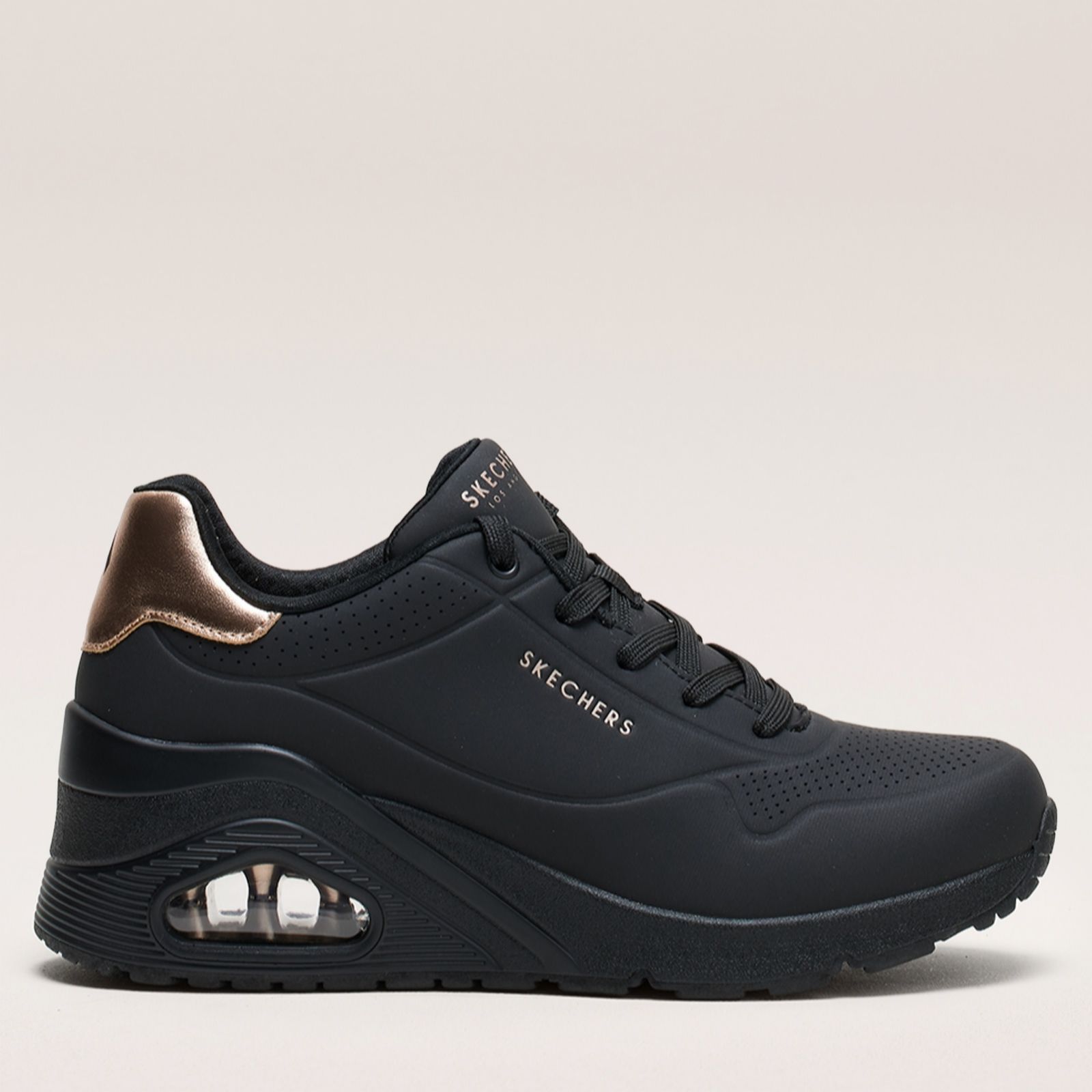 Skechers Uno Wedge Hi Steps Lace-Up Trainer