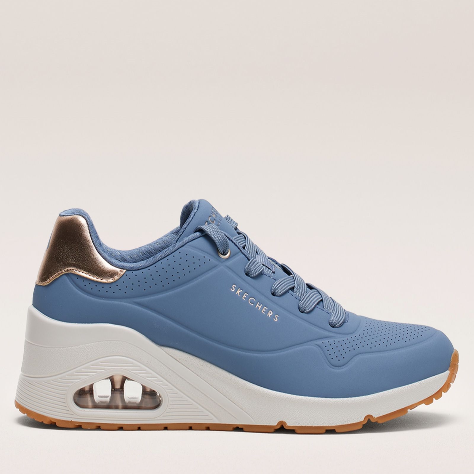 Skechers Uno Wedge Hi Steps Lace-Up Trainer