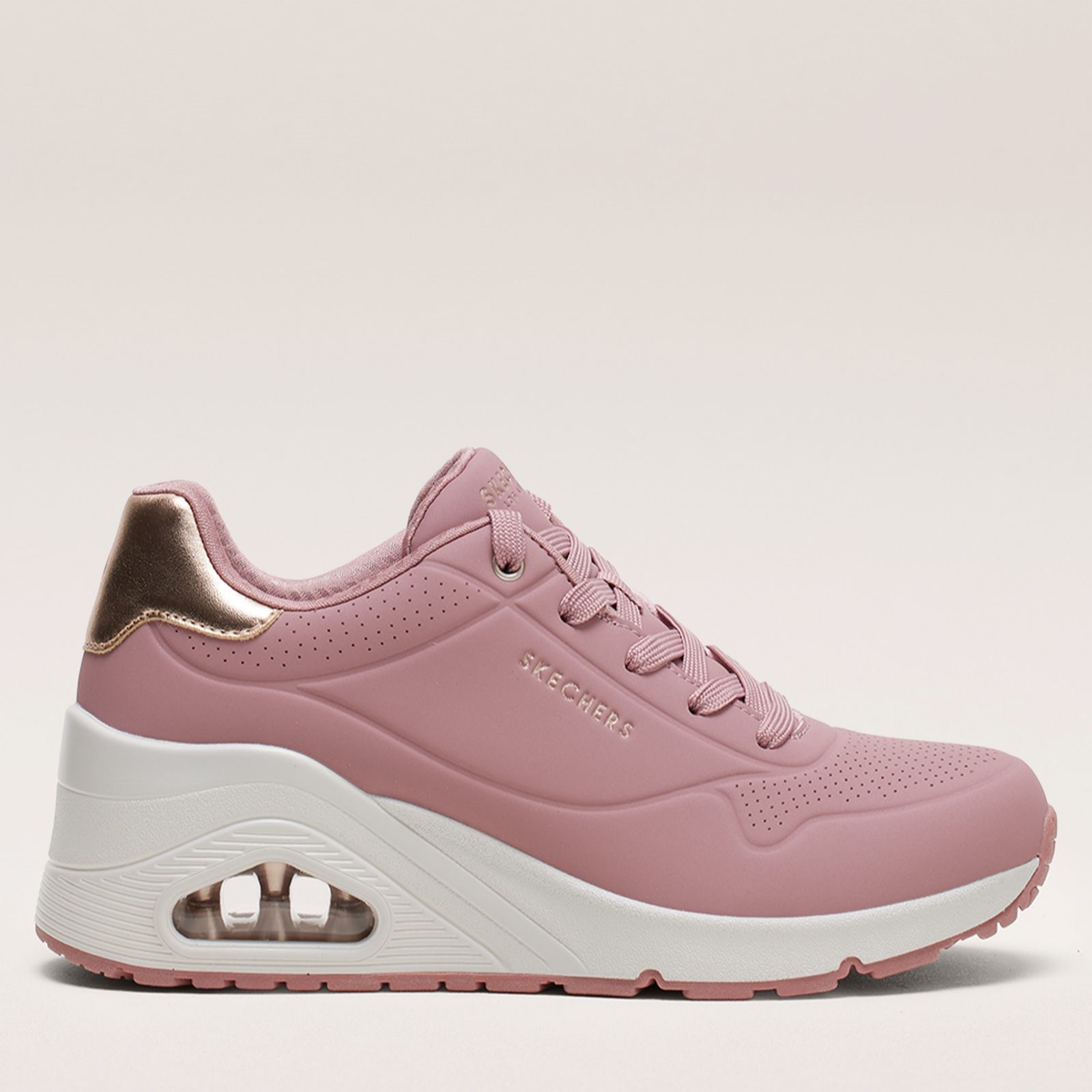 Skechers Uno Wedge Hi Steps Lace-Up Trainer