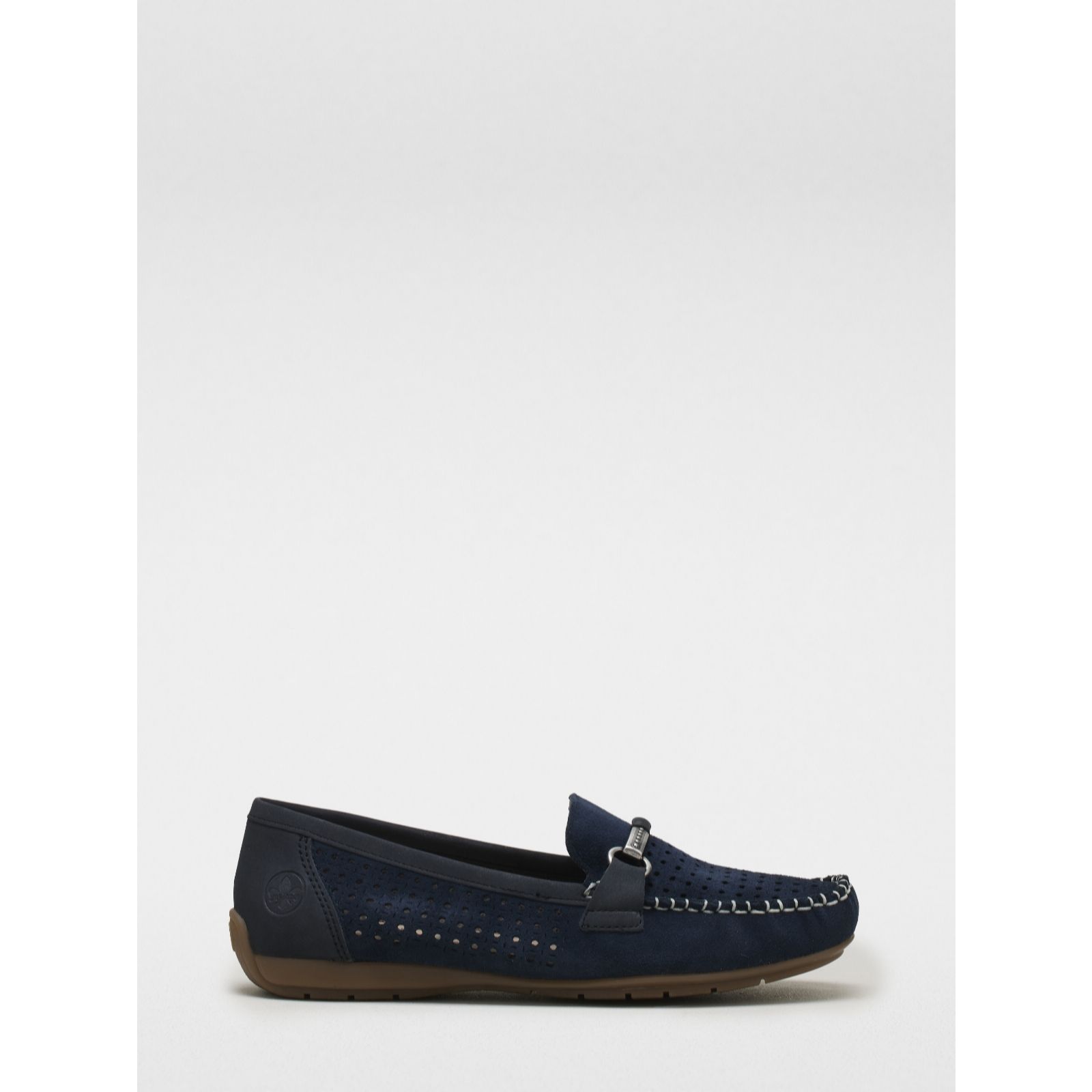 Outlet Rieker Perforated Suede Loafer