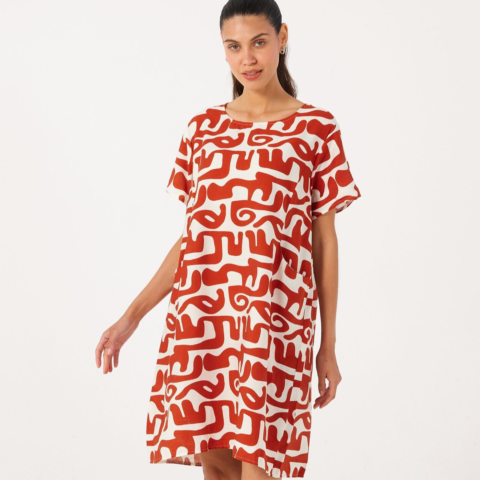 Izabel London Relaxed Printed Dress