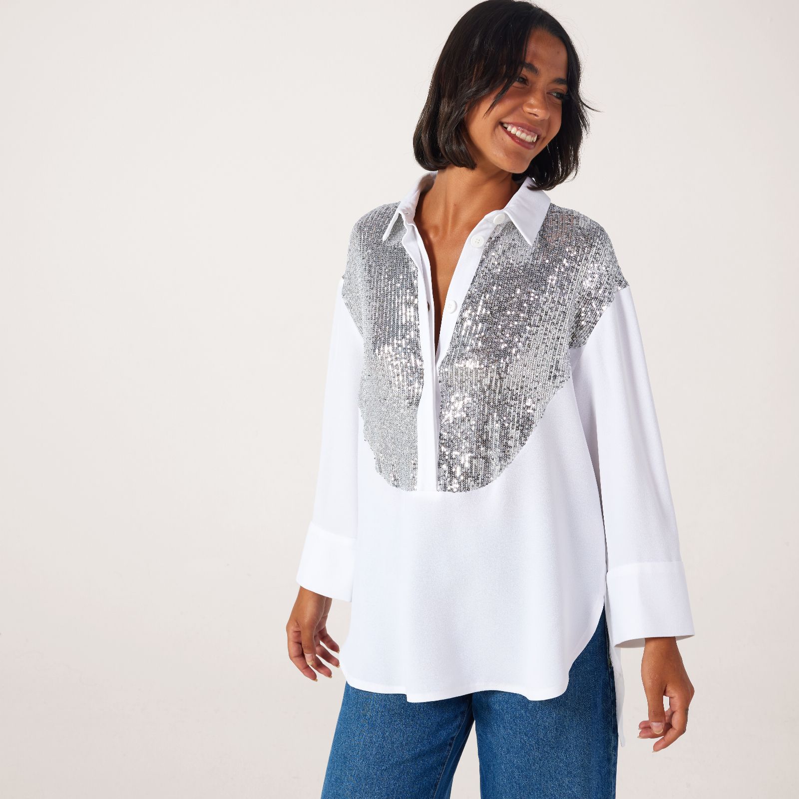 Helene Berman Sequin Shirt