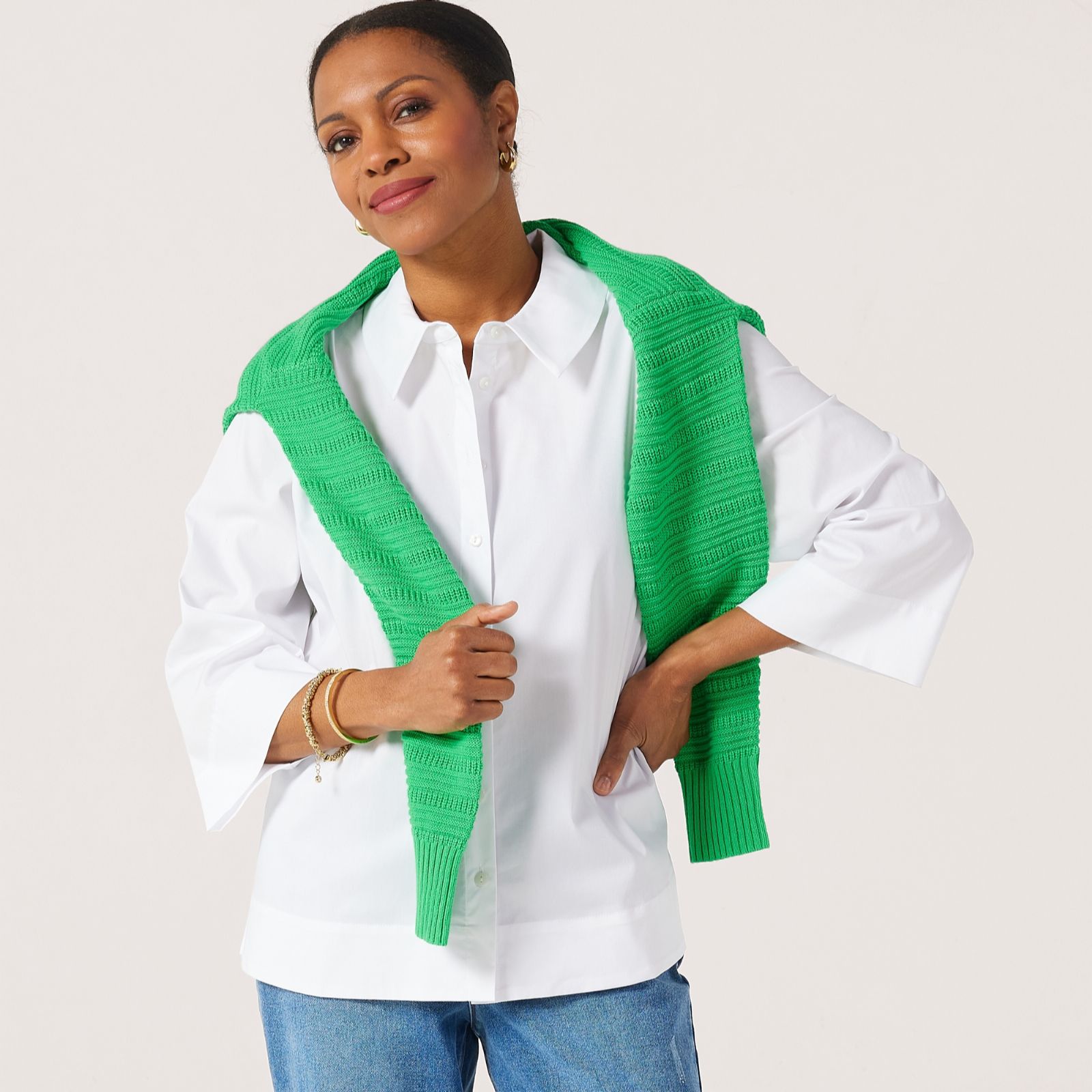 Ruth Langsford Short Sleeve White Shirt