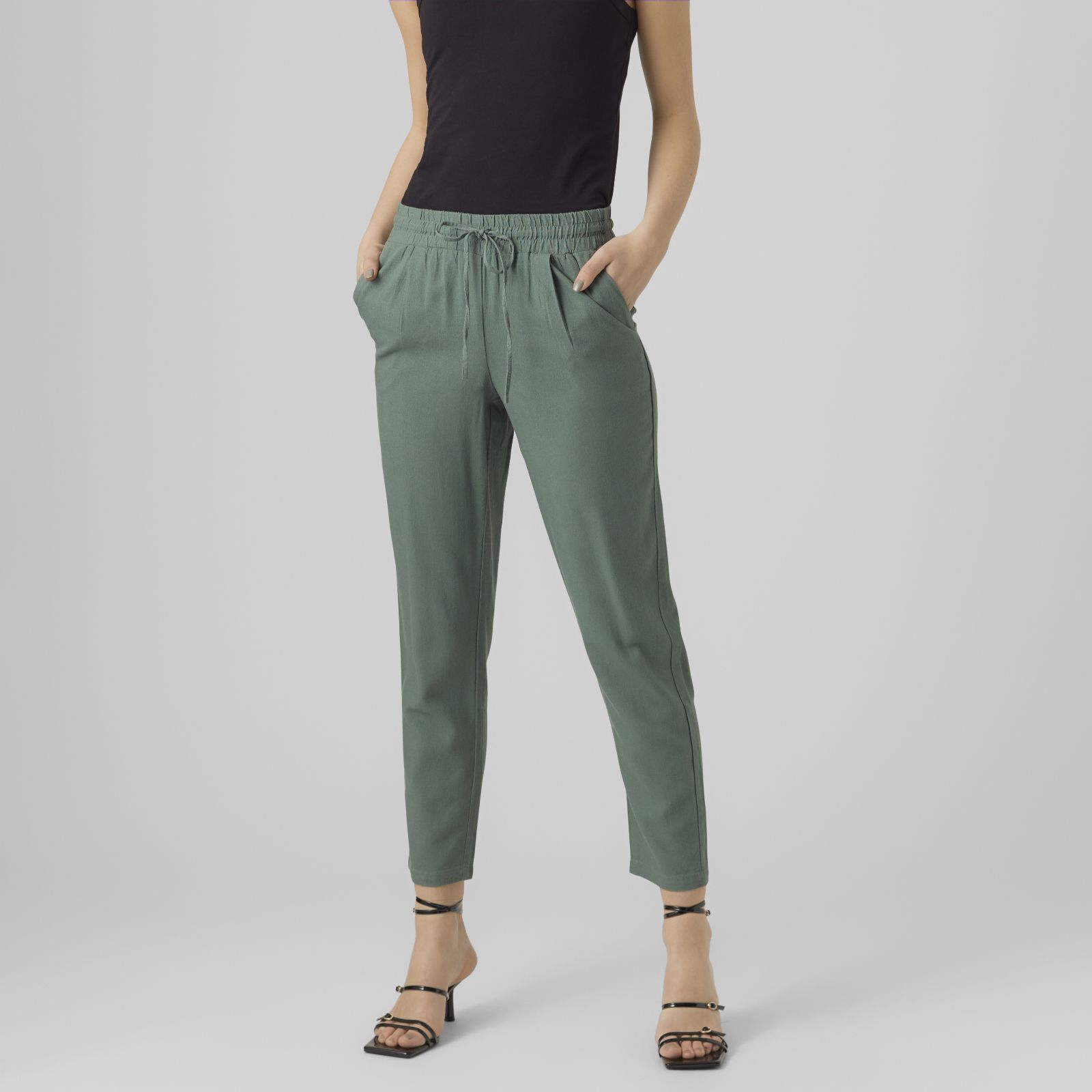 Vero Moda Jesmilo Linen Blend Ankle Trouser