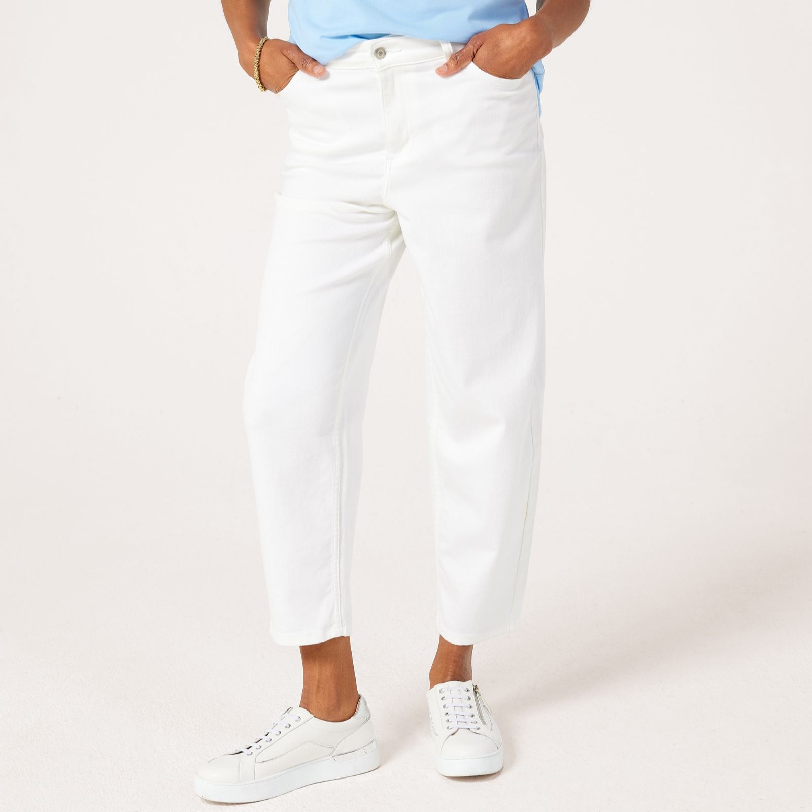 Ruth Langsford White Barrel Leg Jean Tall