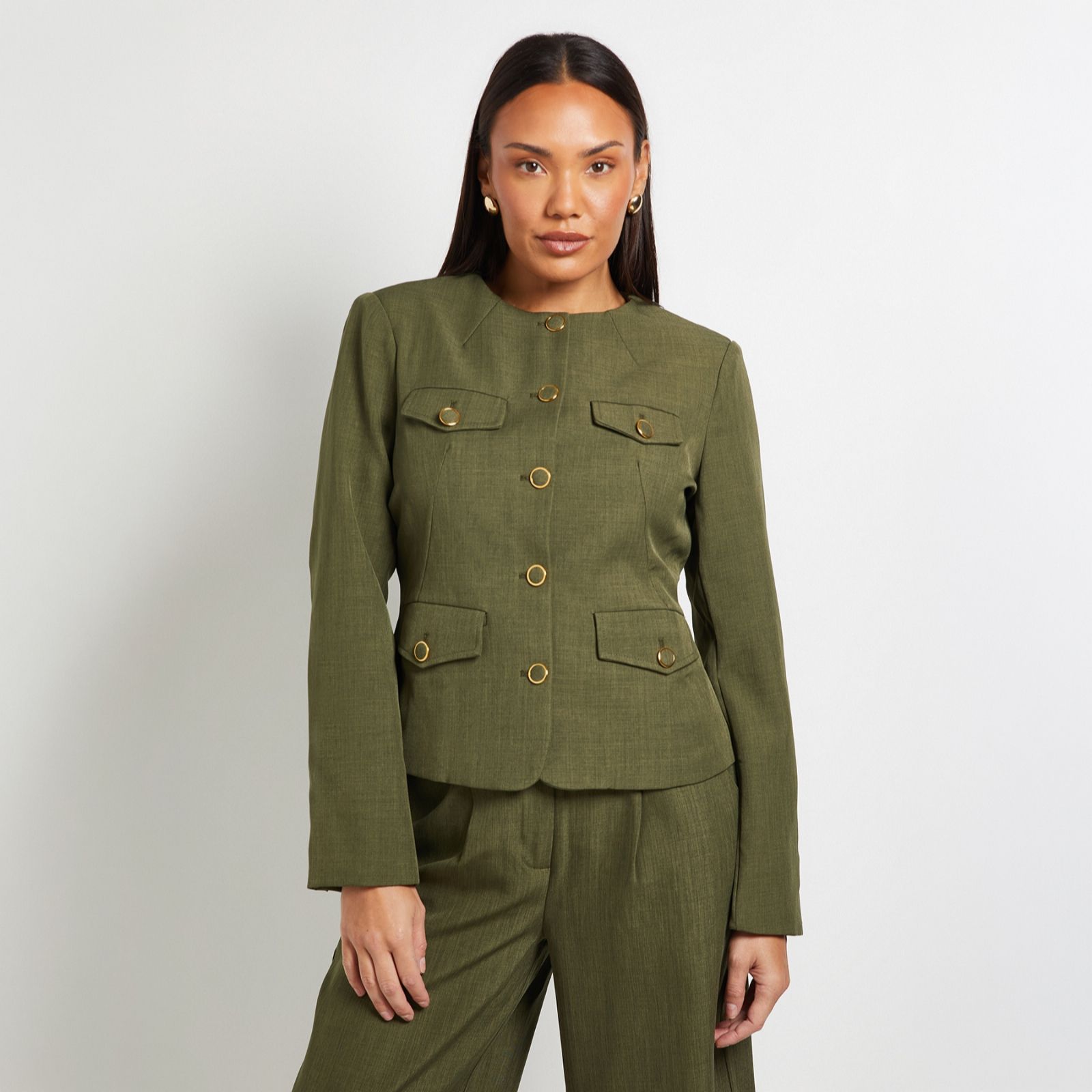 Principles Collerless Textured Jacket