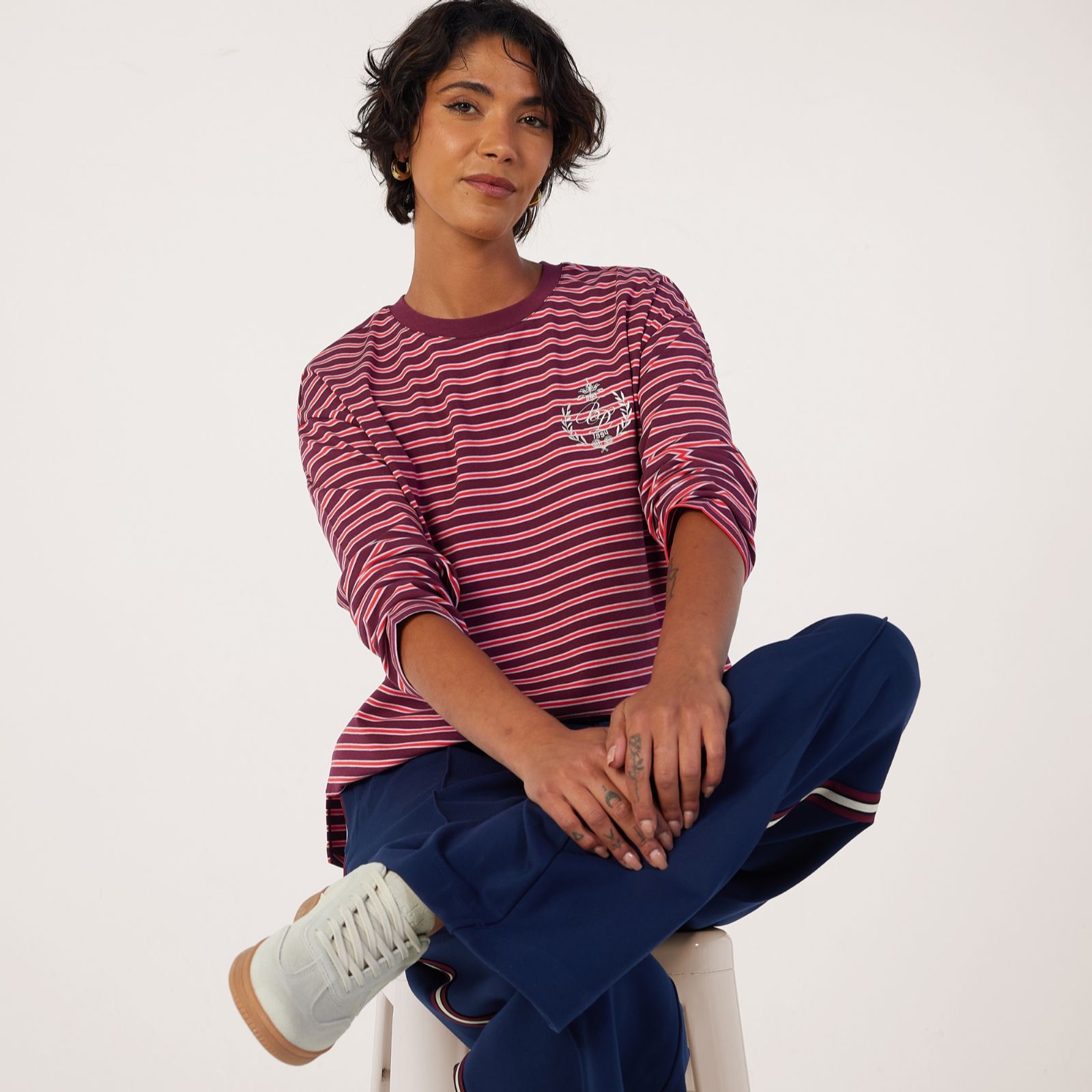 Ben De Lisi Country Club Motif Stripe Top