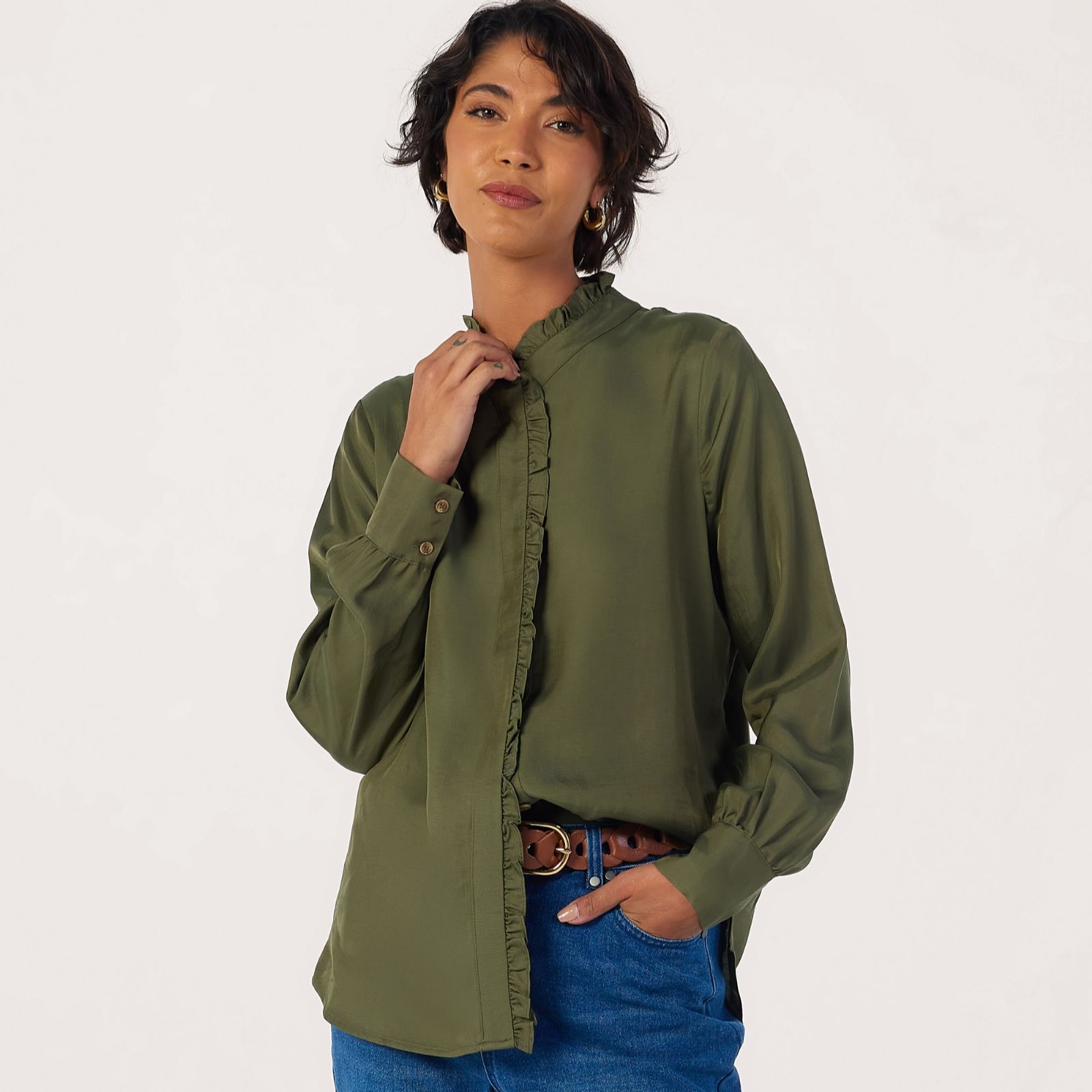 Ben de Lisi Ruffle Front Shirt