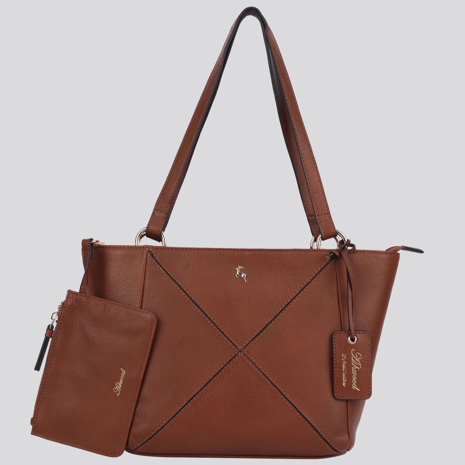 Outlet Ashwood Leather Shoulder Tote Bag