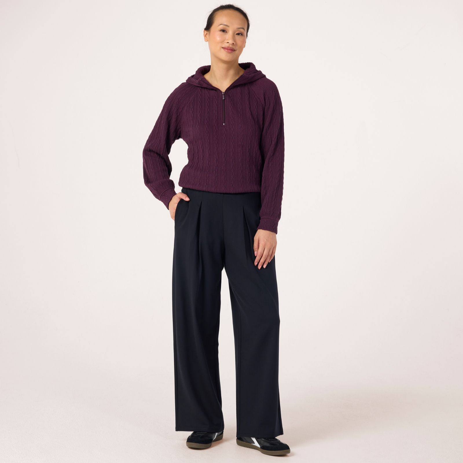 Denim & Co. Jersey Drawcord Trousers Standard