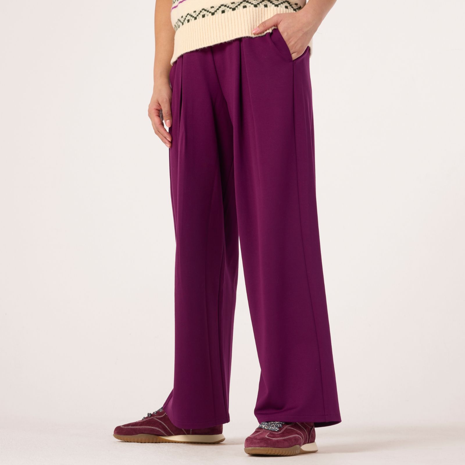 Denim & Co. Jersey Drawcord Trousers Standard