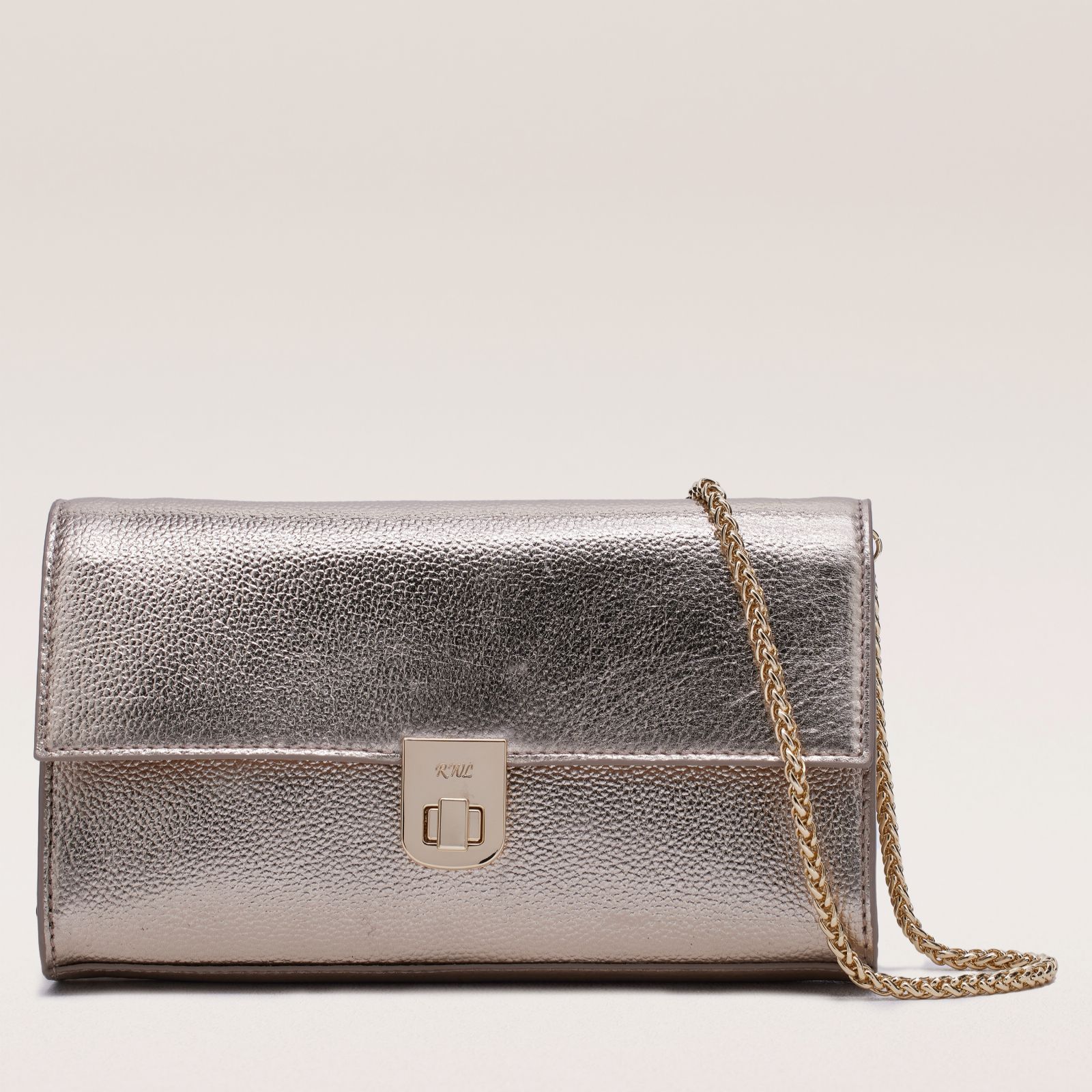 Ruth Langsford Leather Clutch with Chain Strap