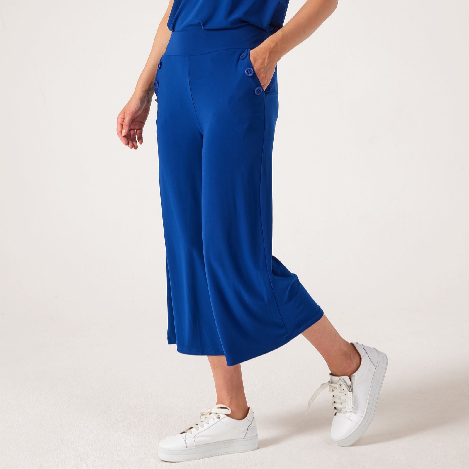 Kim & Co Deluxe Brazil Jersey Sailor Cropped Trouser Petite