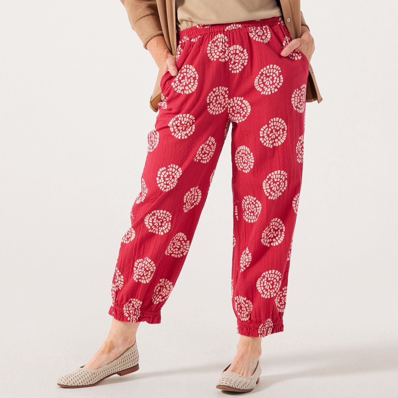 Masai Copenhagen Pranelle Printed Seersucker Cropped Trousers