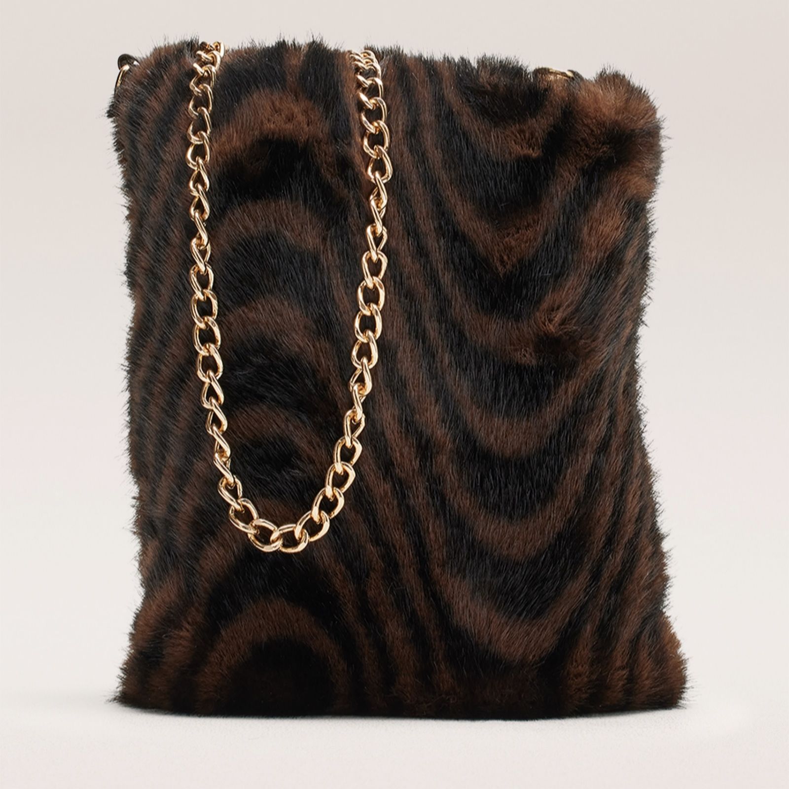 Malissa J Small Faux Fox Chain Cross Body