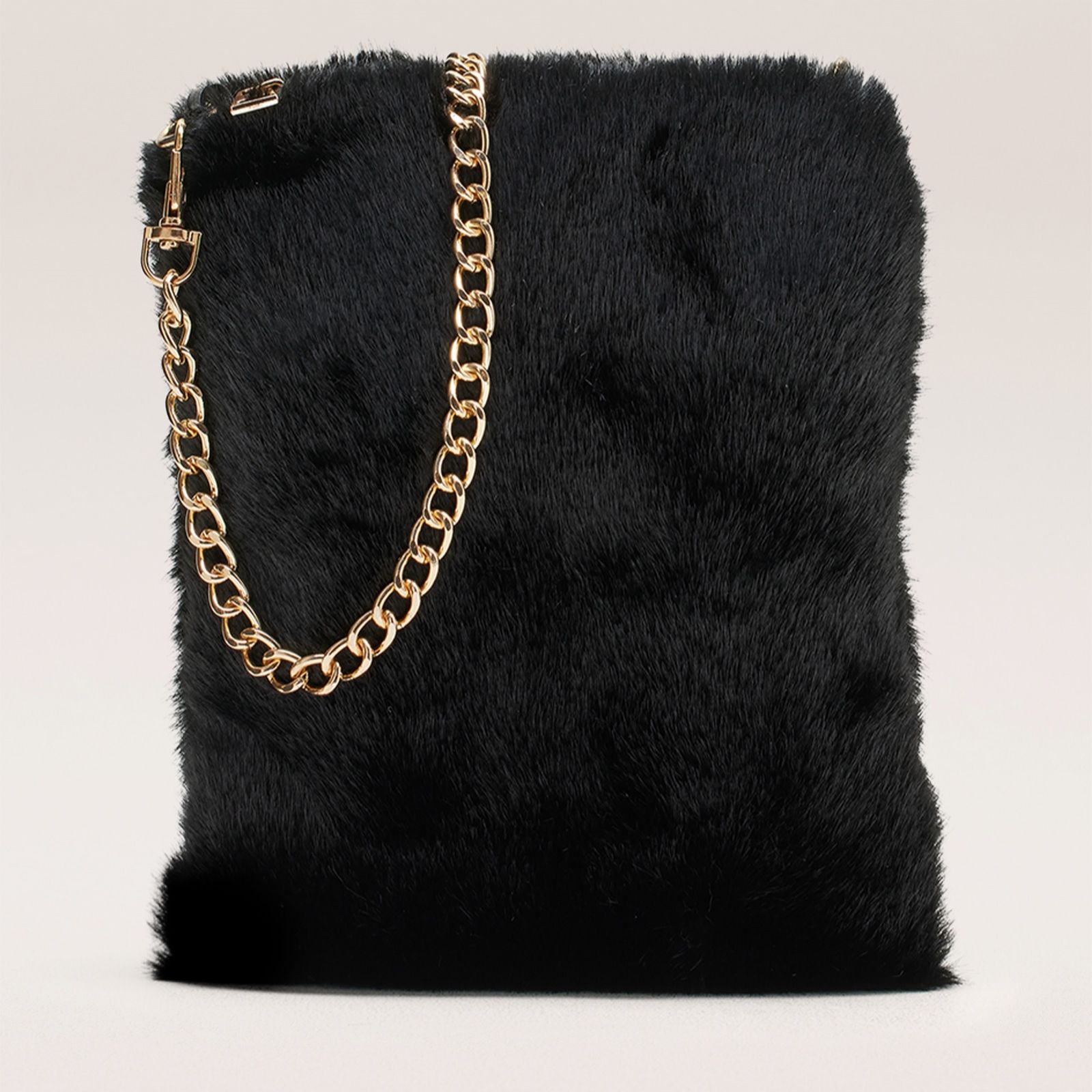 Malissa J Small Faux Fox Chain Cross Body
