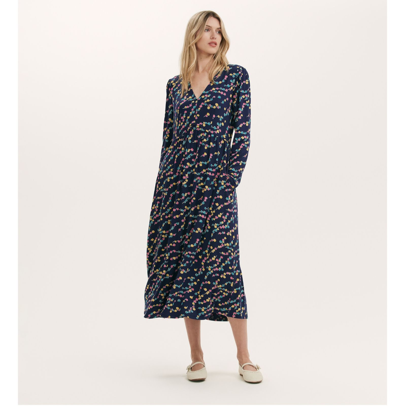 Finery London Madelyn Jersey Rose Print Dress