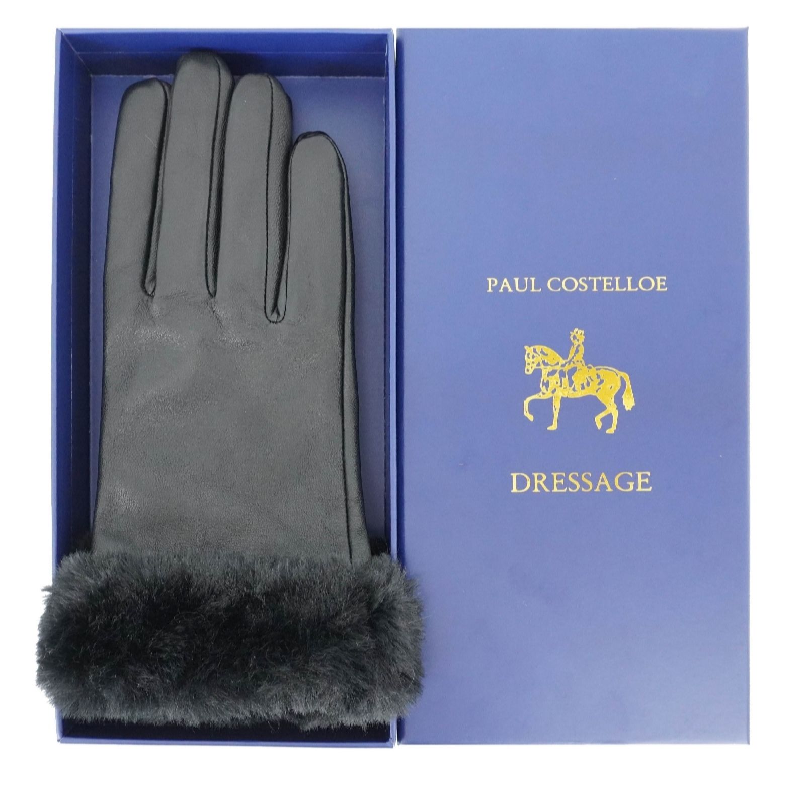 Outlet Paul Costelloe Boxed Fur Trim Leather Gloves