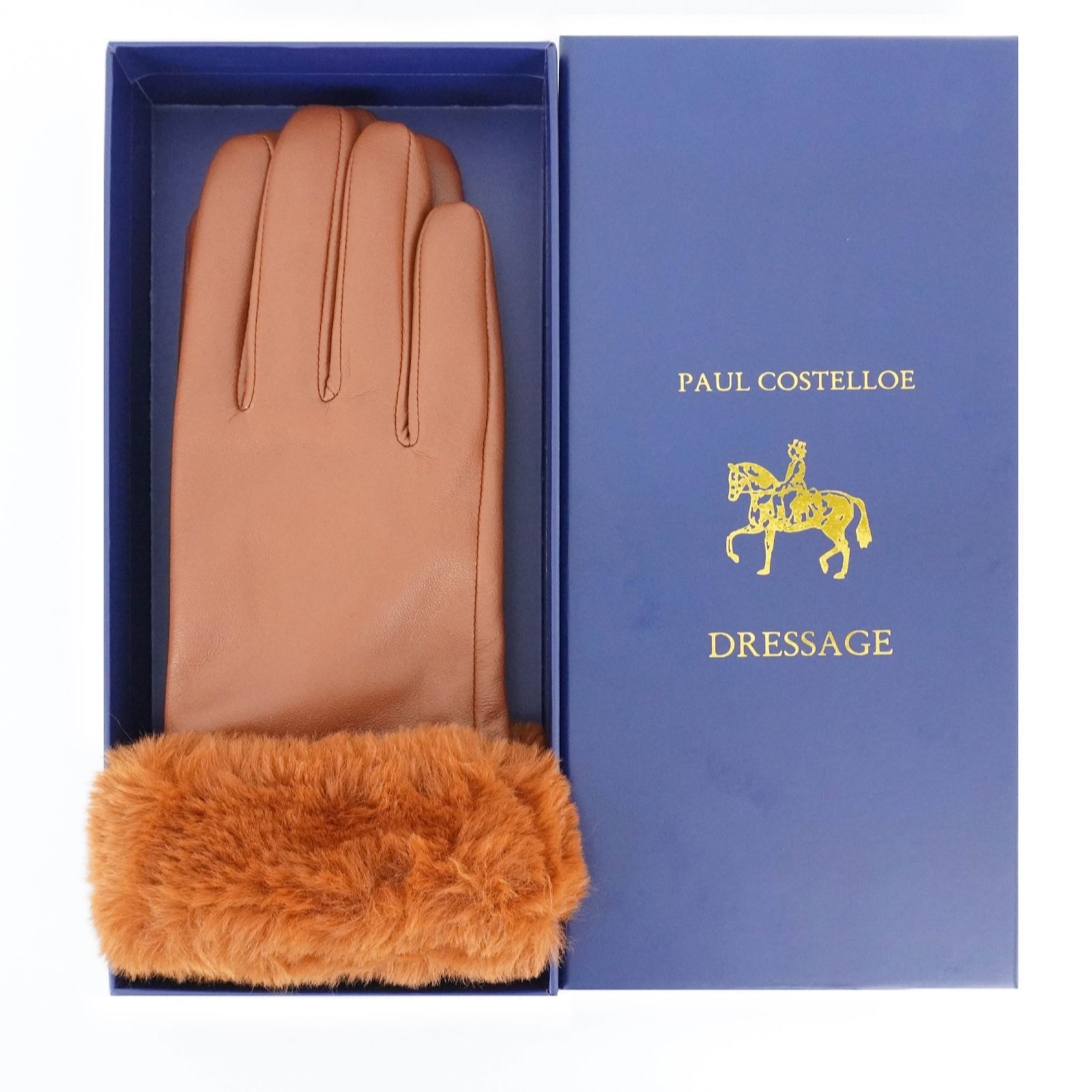 Outlet Paul Costelloe Boxed Fur Trim Leather Gloves