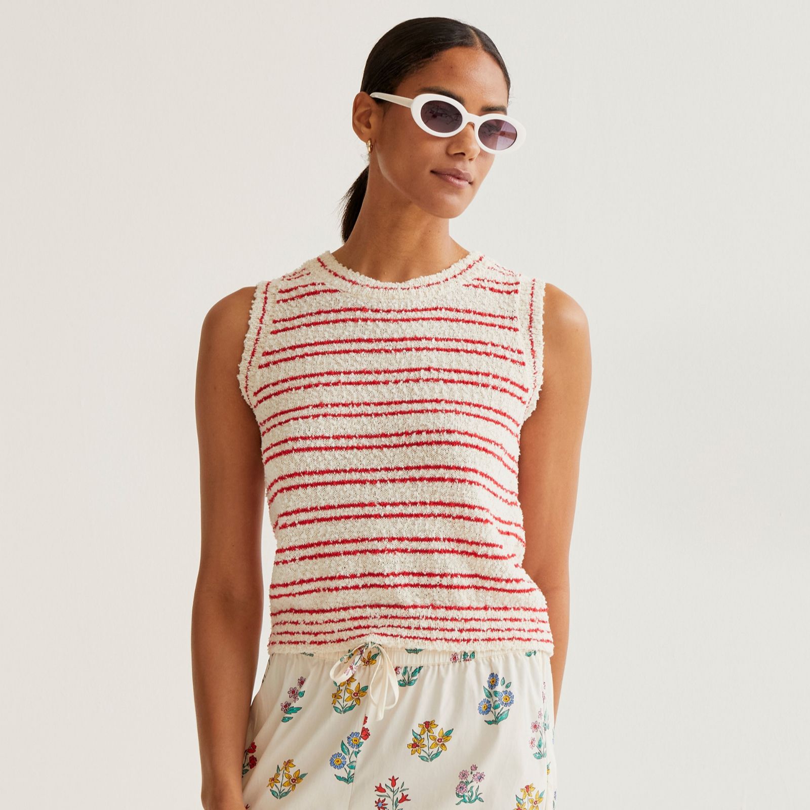 Compania Fantastica Striped Knitted Vest