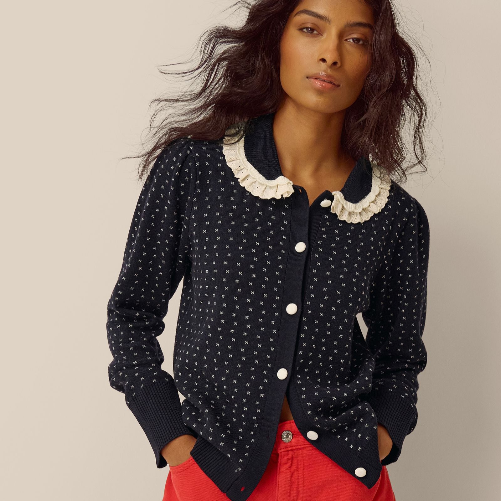 Monsoon Camila Collar Detail Cardigan