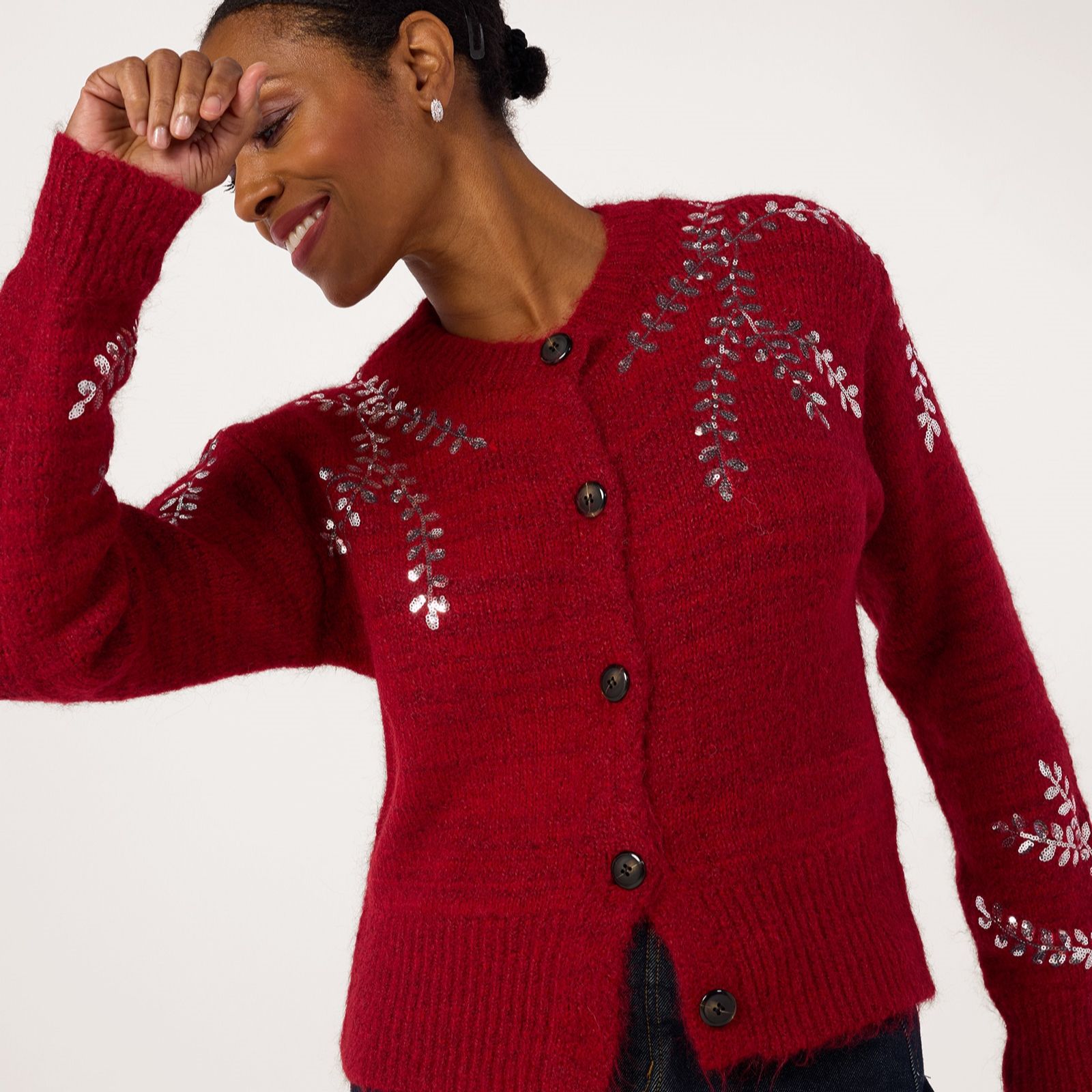 Izabel London Sparkle Knit Cardigan
