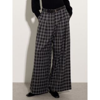 Apricot Window Check Wide Leg Trouser