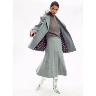 ELLE Get The Look Pleated Knit Skirt