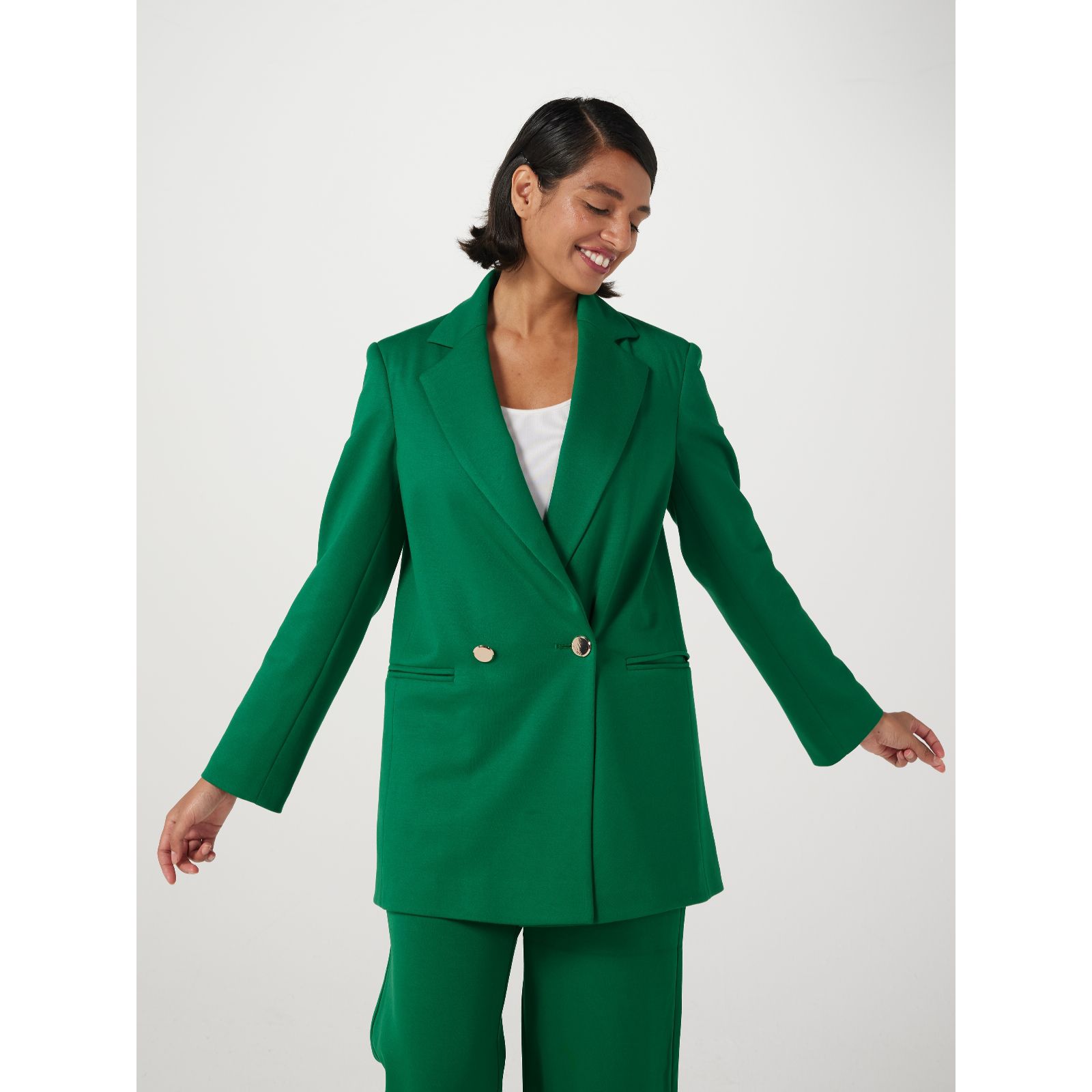 Helene Berman Women's Frill Tweed Jacket