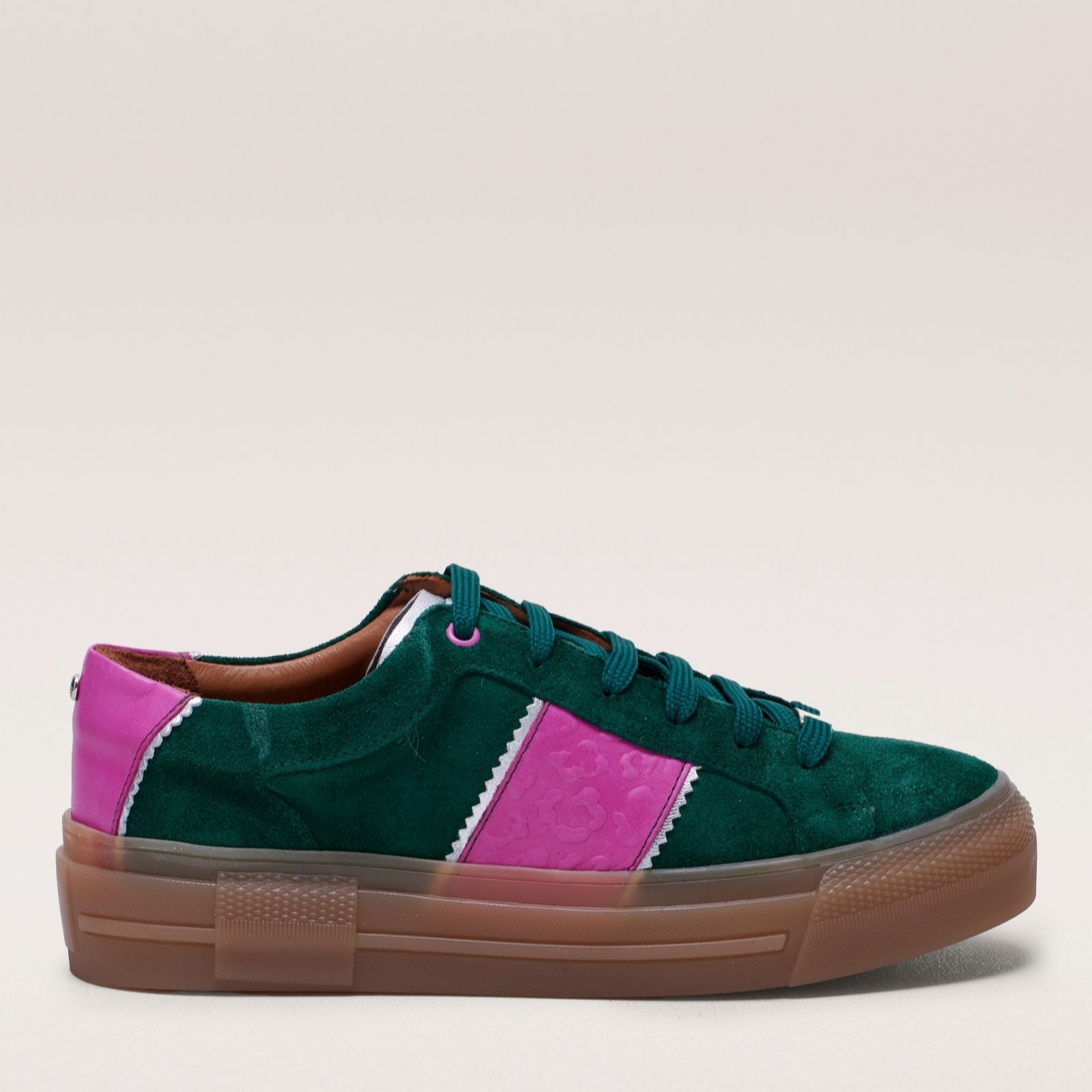 Outlet Moda in Pelle Amande Leather Trainer