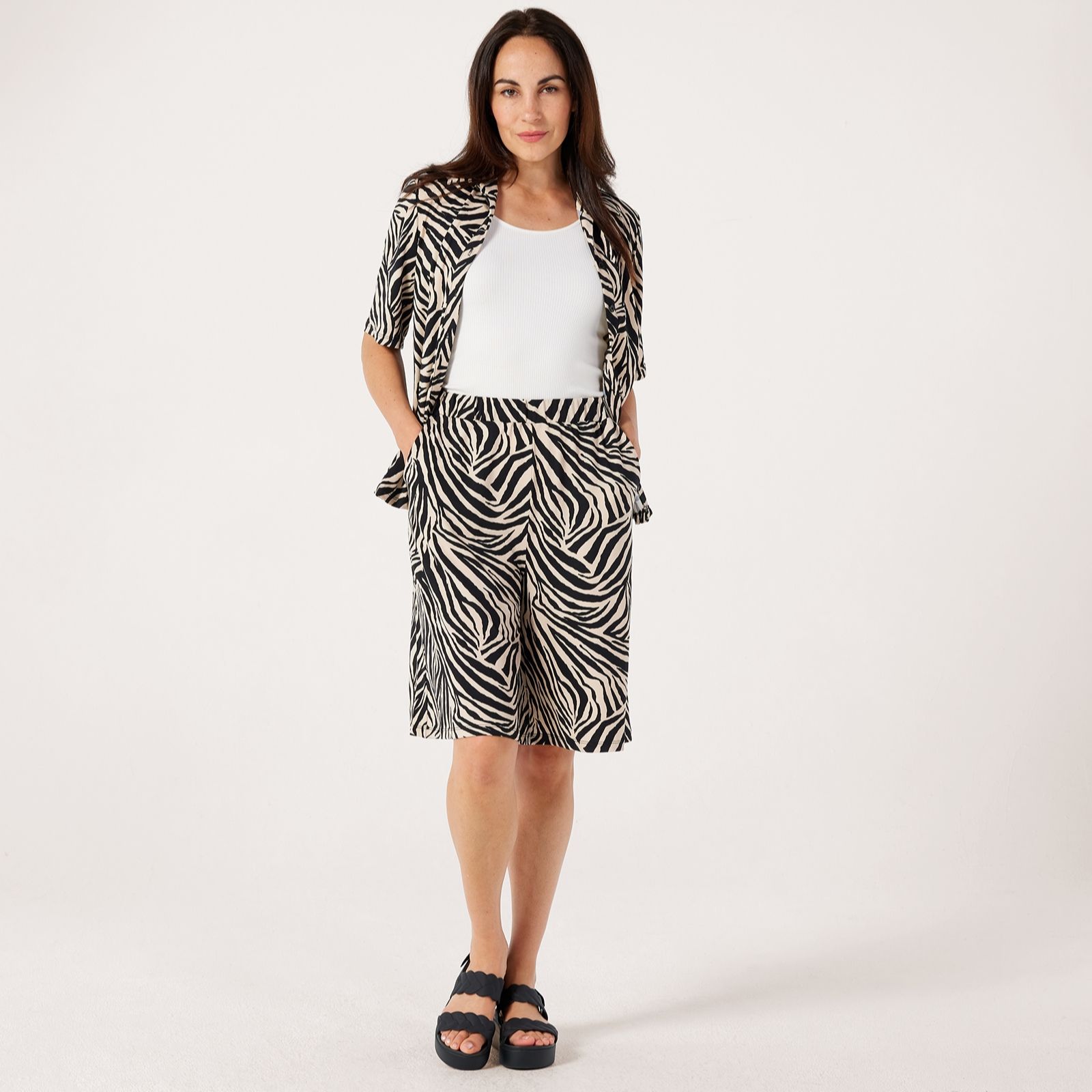 Kim & Co Printed Brazil Jersey Shorts
