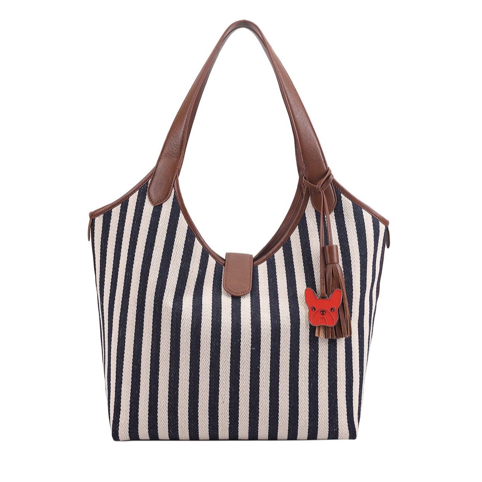  Ben de Lisi Stripe Shoulder Bag