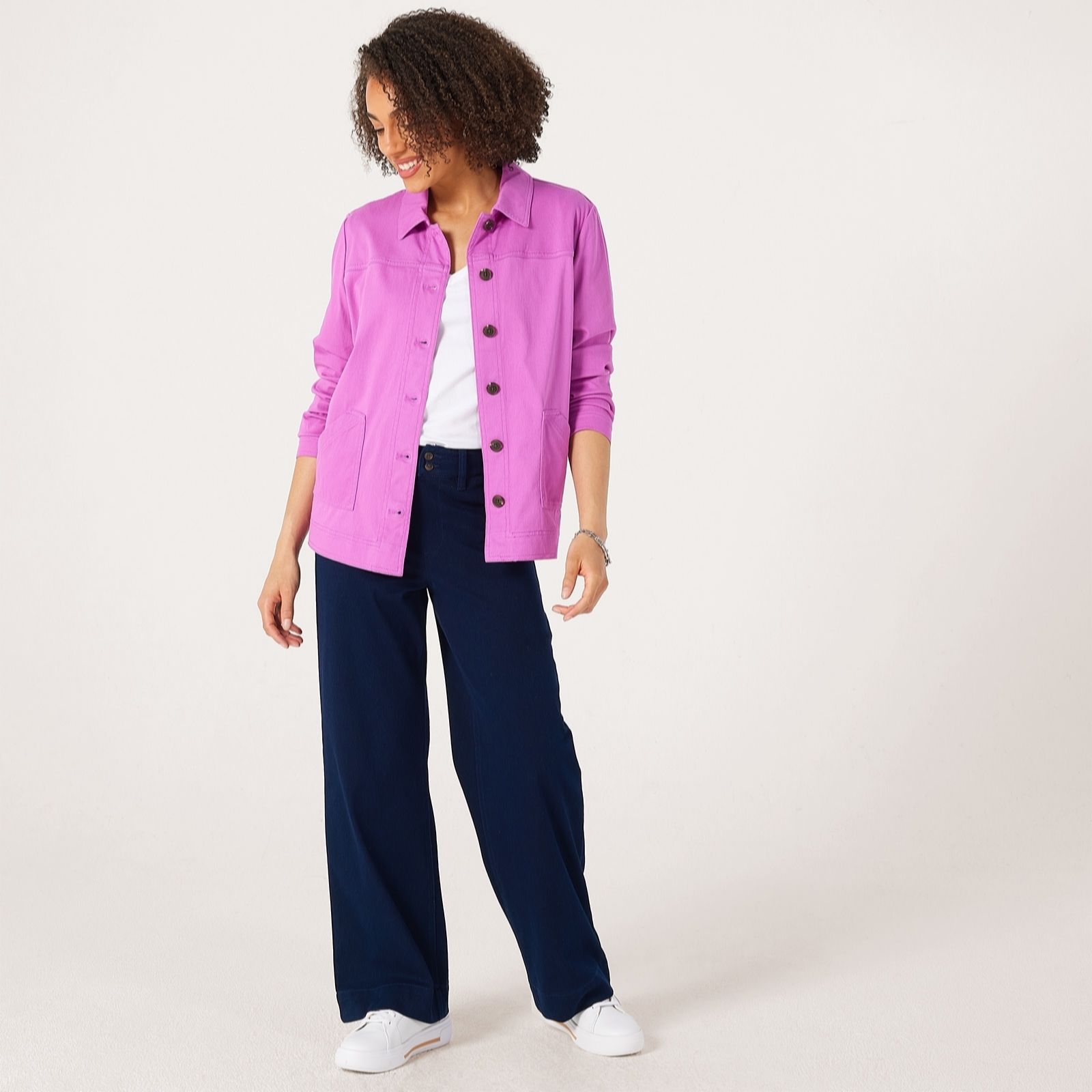 Denim & Co Comfy Knit Collared Jacket