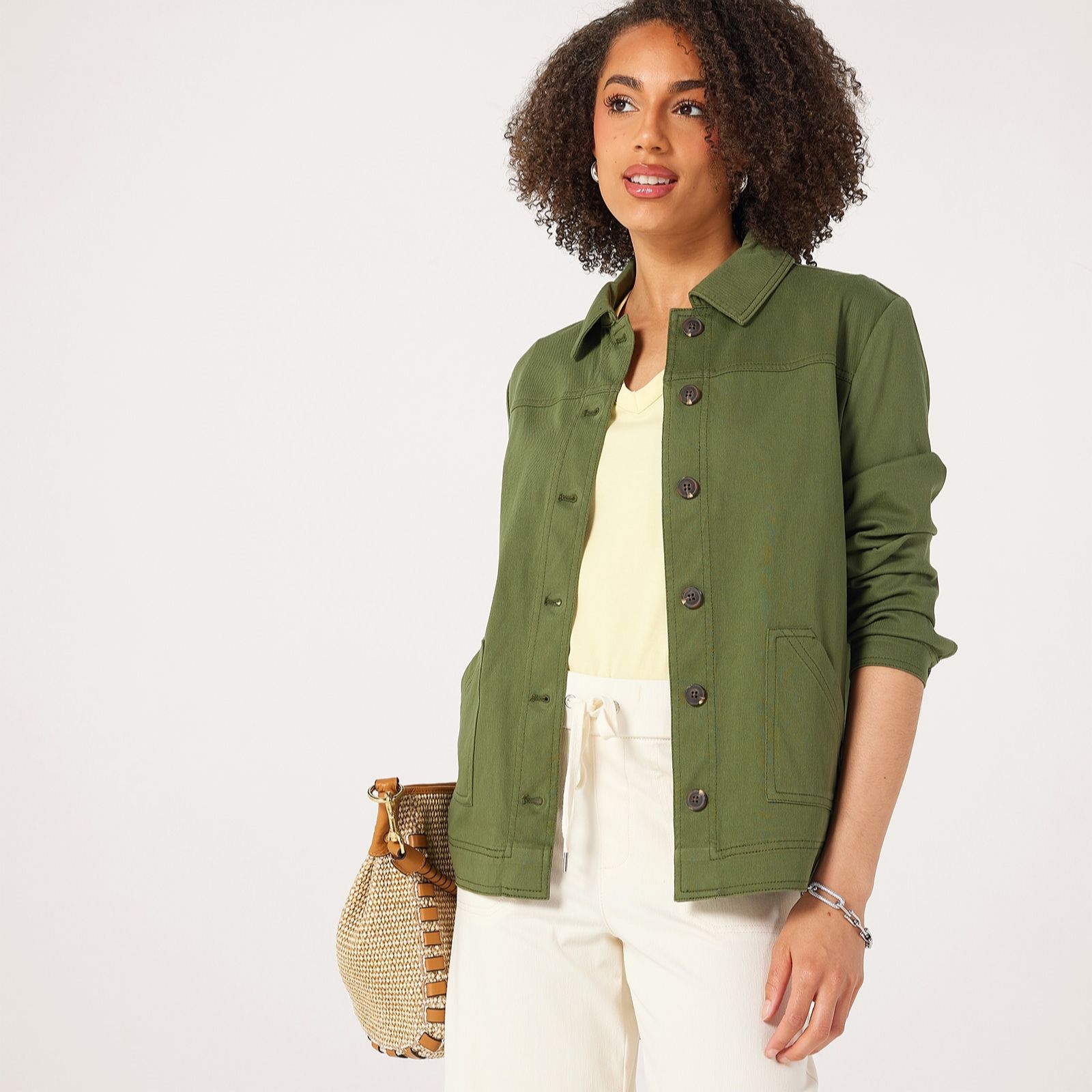 Denim & Co Comfy Knit Collared Jacket