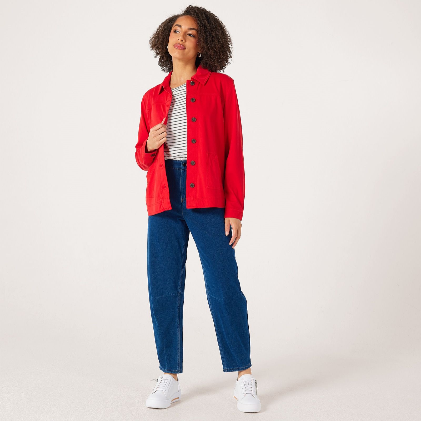 Denim & Co Comfy Knit Collared Jacket