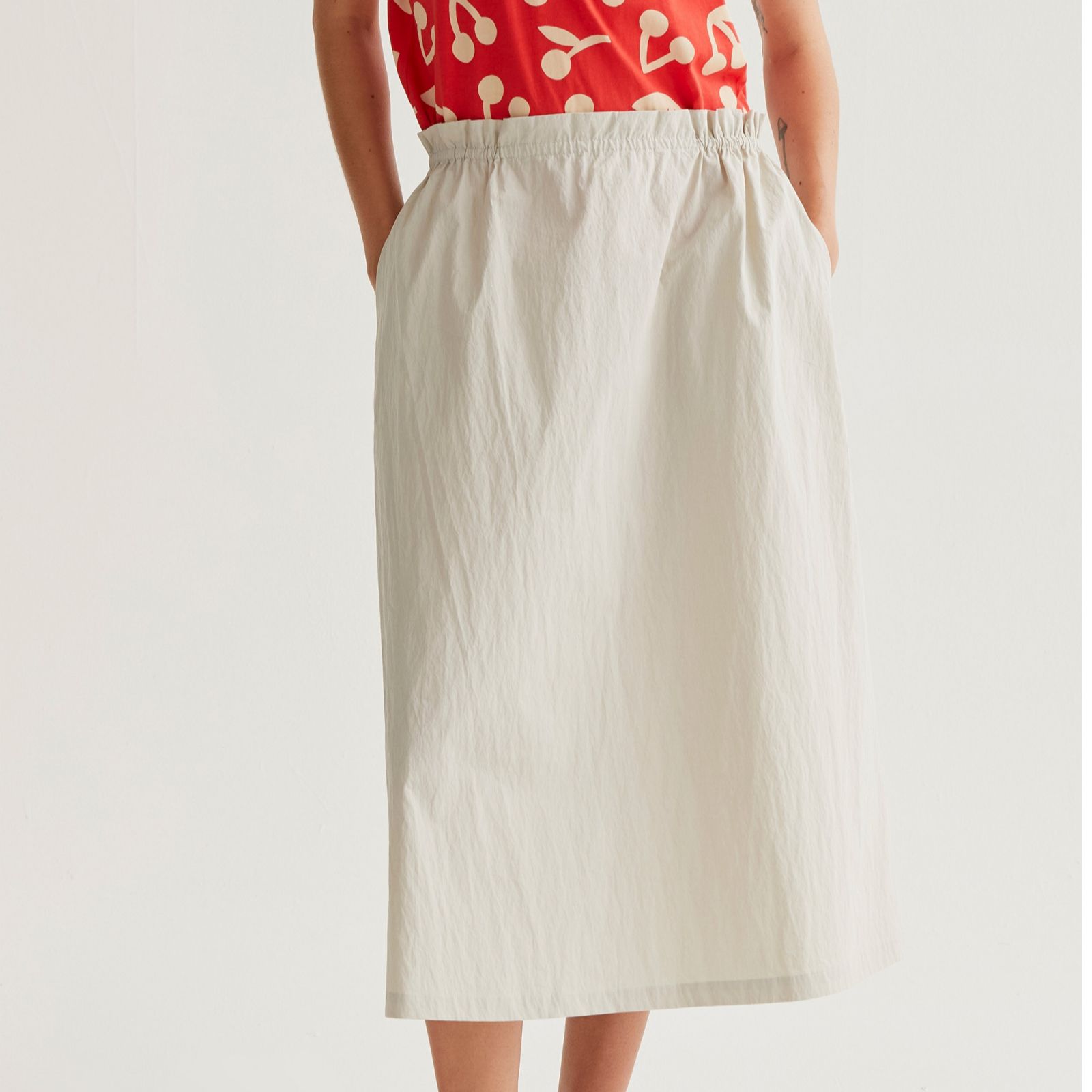 Compania Fantastica Tie Waist Midi Skirt