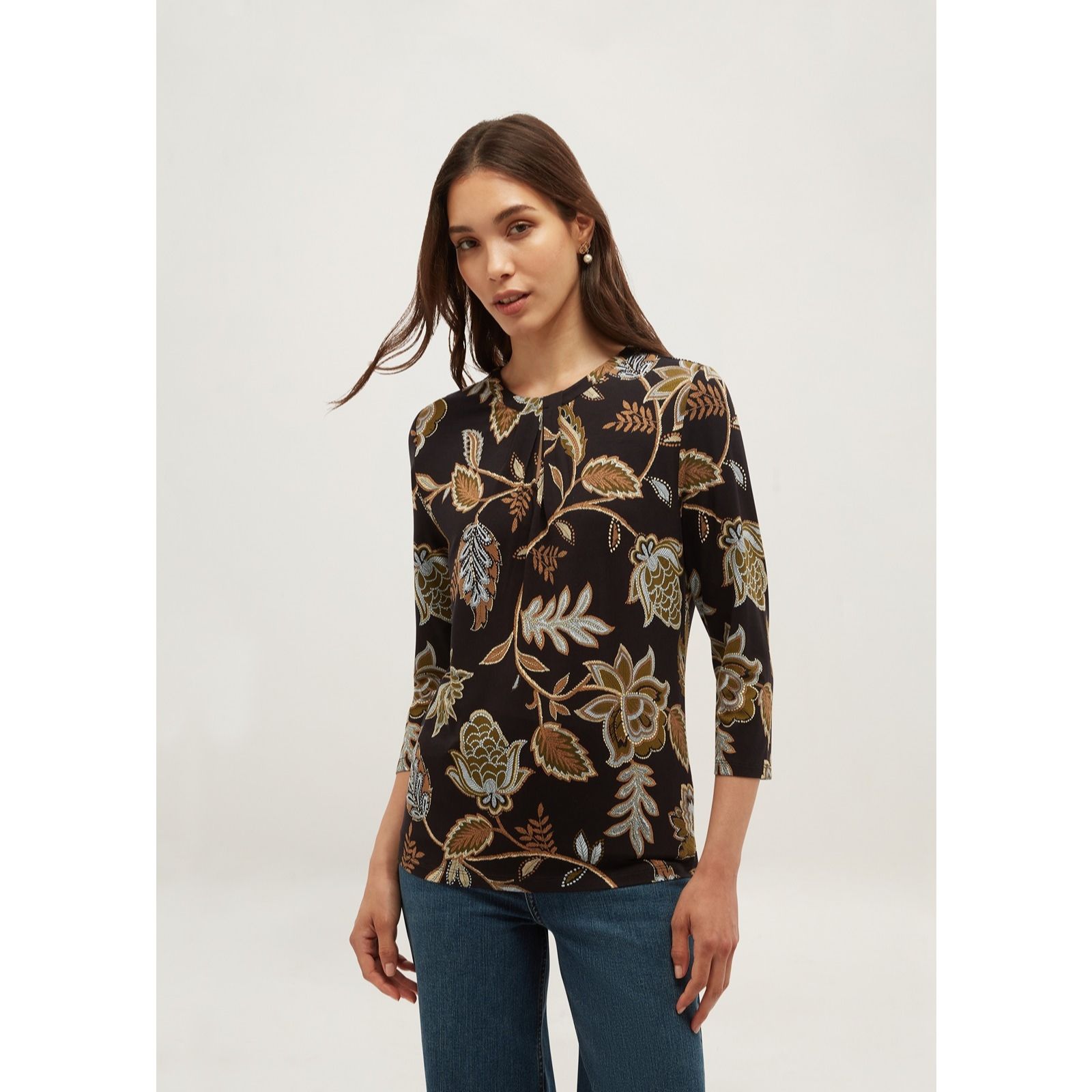 Hobbs London Julia Printed Jersey Top
