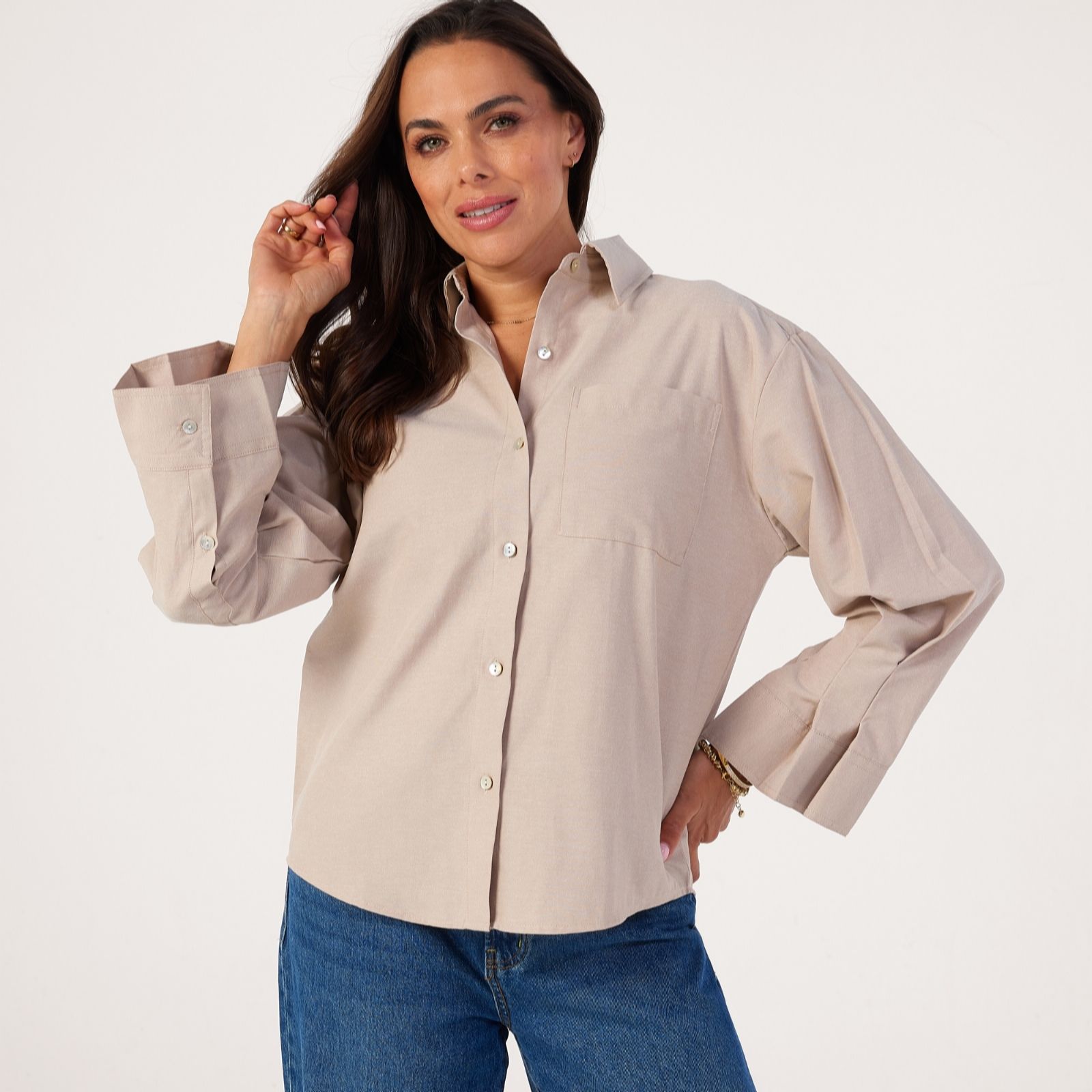 MarlaWynne Twisted Oxford Shirt