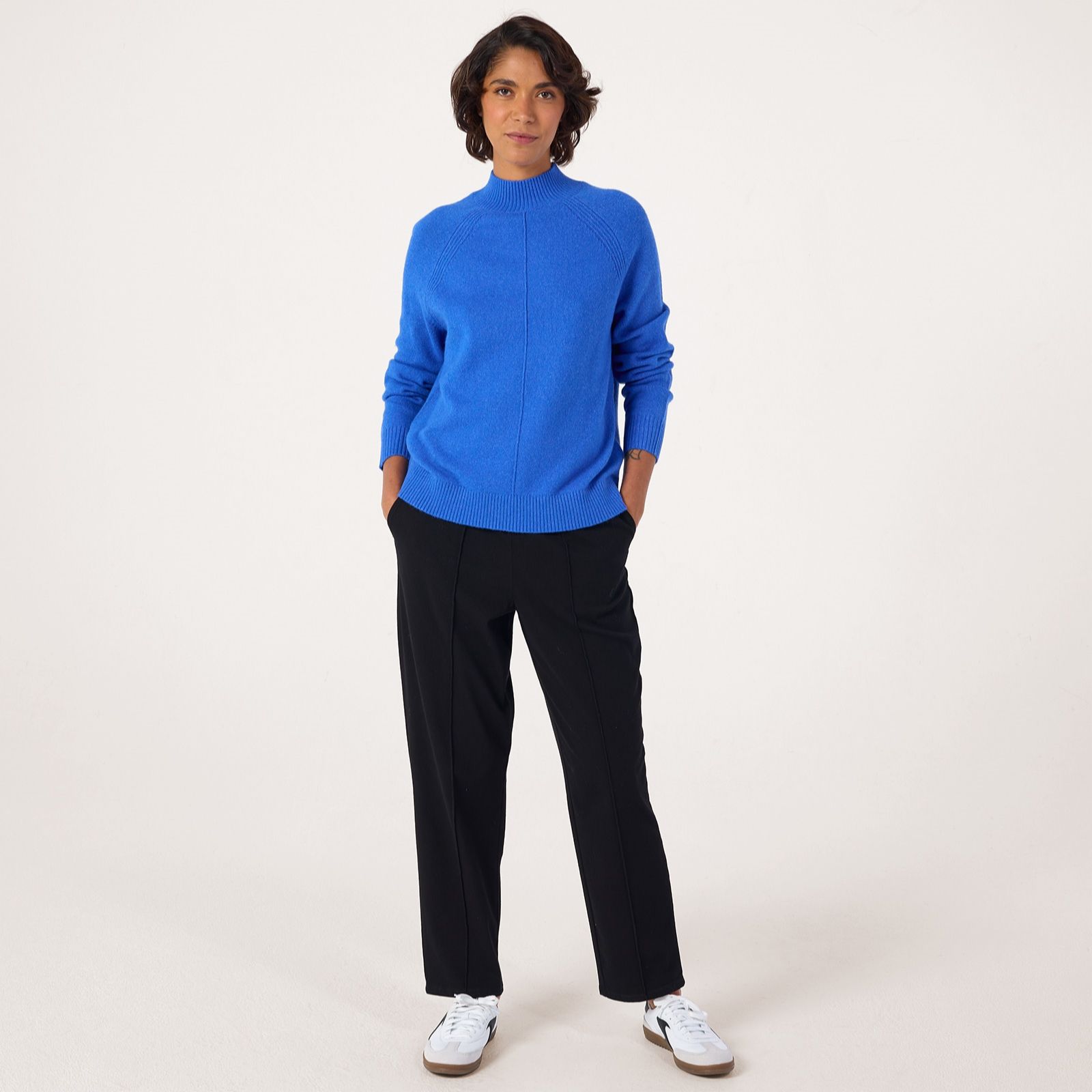 Denim & Co. Seam Detail Roll Neck Jumper