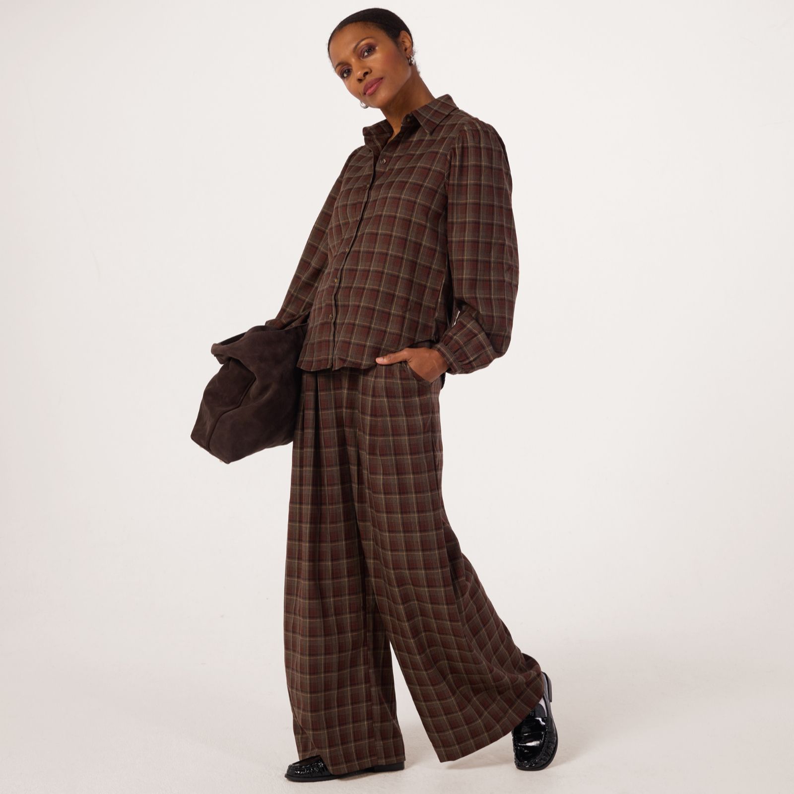 Apricot Window Check Shirt